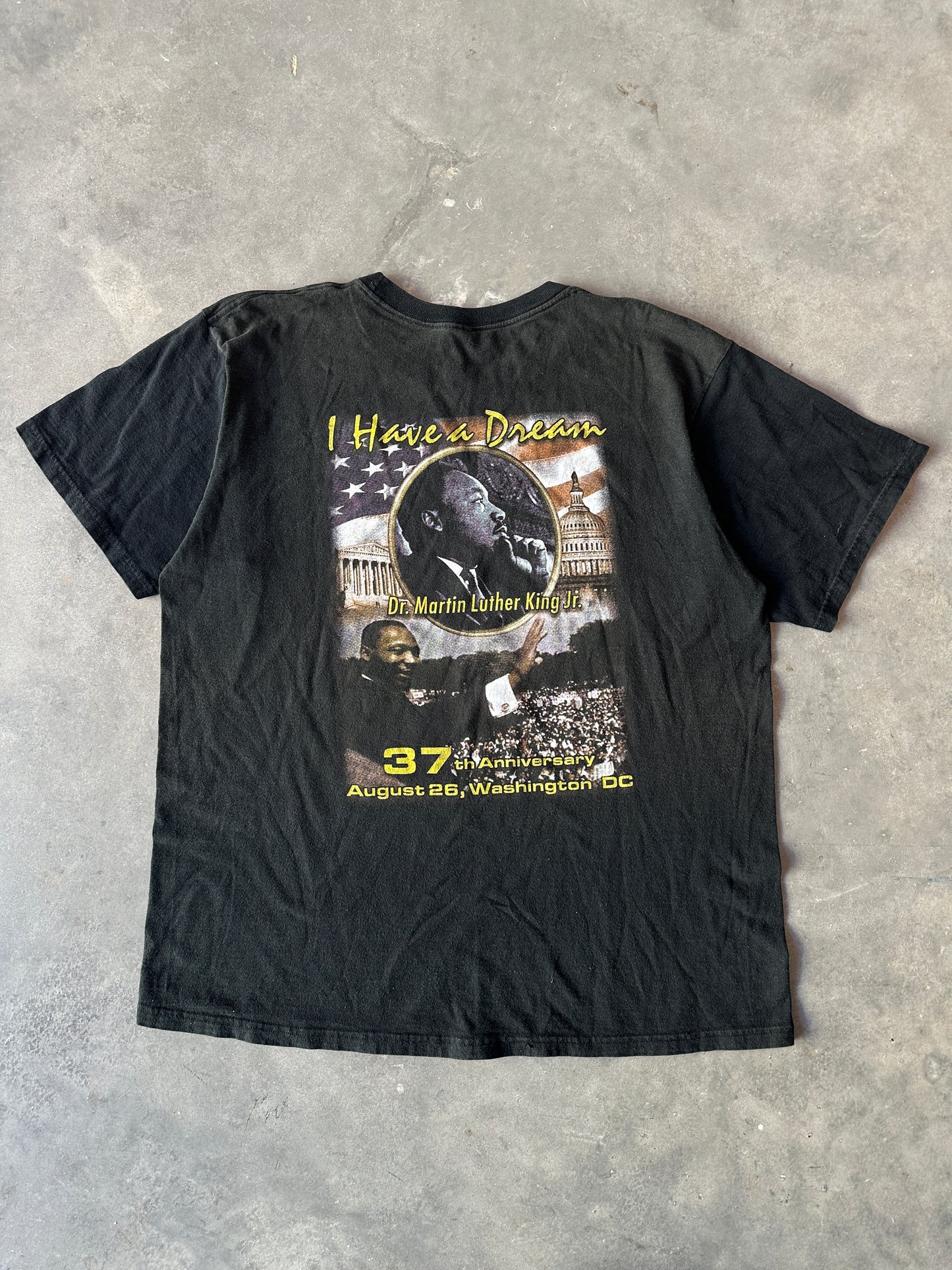 2000 Redeem the Dream "I have a Dream" Dr.Martin Luther King Jr. MLK 37th Anniversary Faded Vintage Tee (XL)