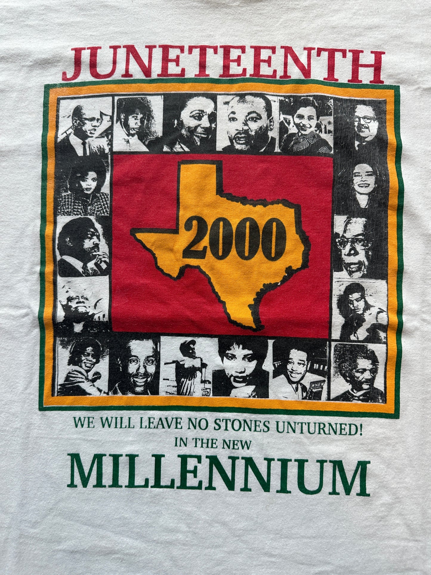 2000 Y2K Juneteenth Millennium Prominent Black Figures ft. Jackie Robinson Rosa Parks Oprah & More Vintage Tee (XL)