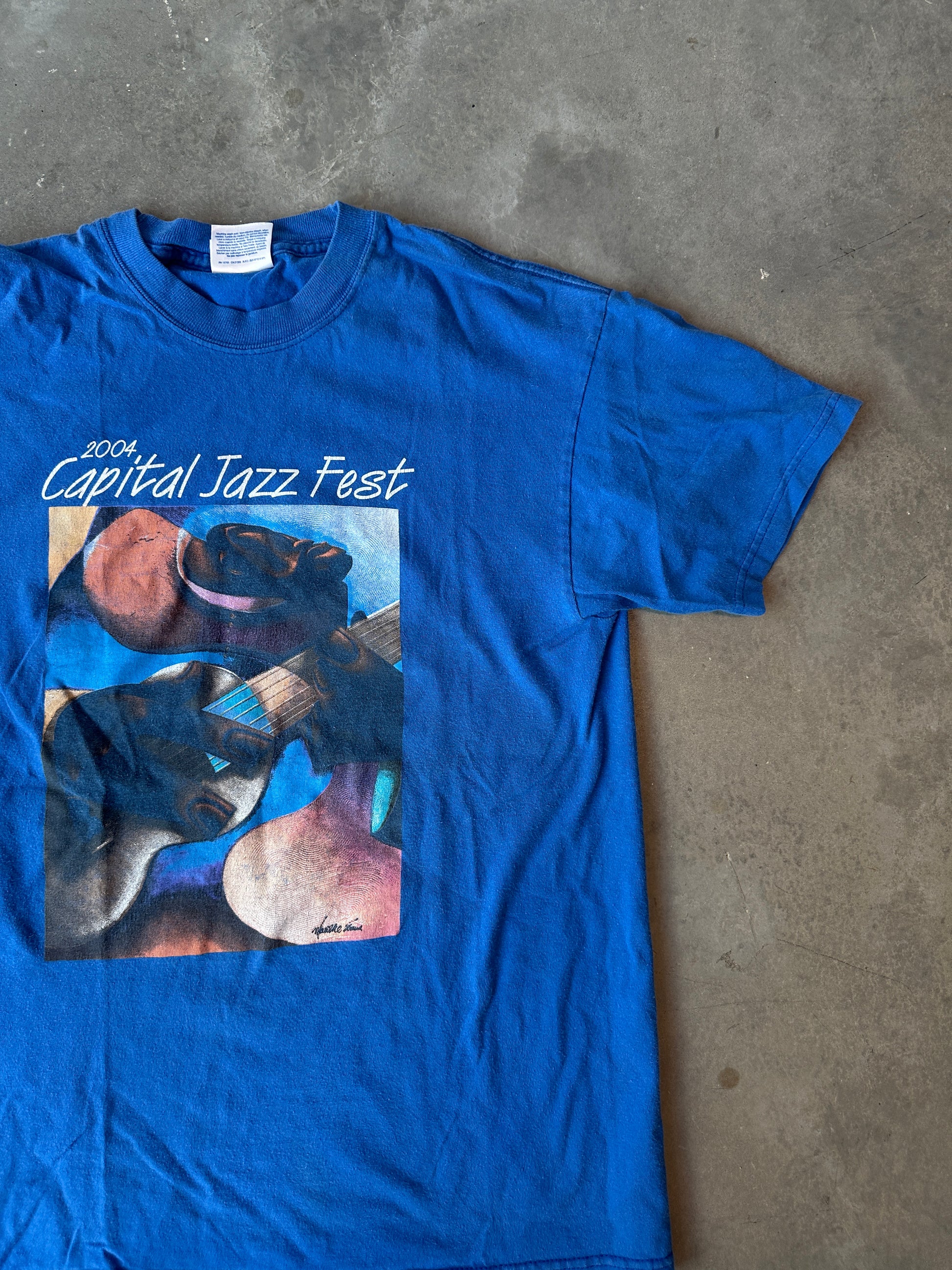 2004 12th Annual Capital Jazz Fest Art & Artist Lineup Vintage Music Tee (Medium)