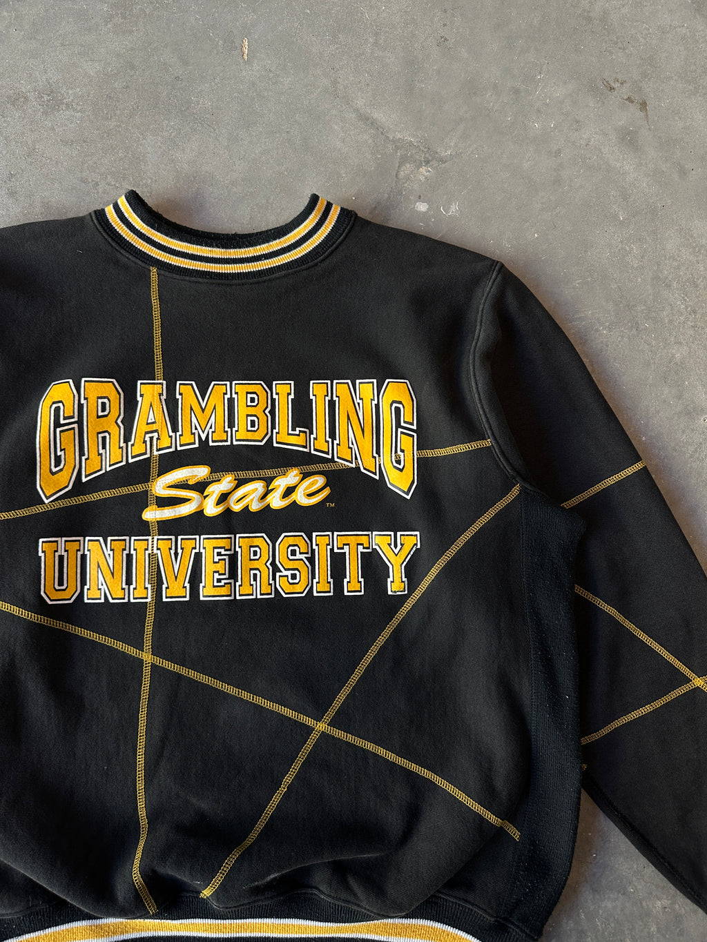 90's Grambling State University GSU African American College Alliance AACA Style Heavyweight Crewneck  Sweatshirt (XXL)