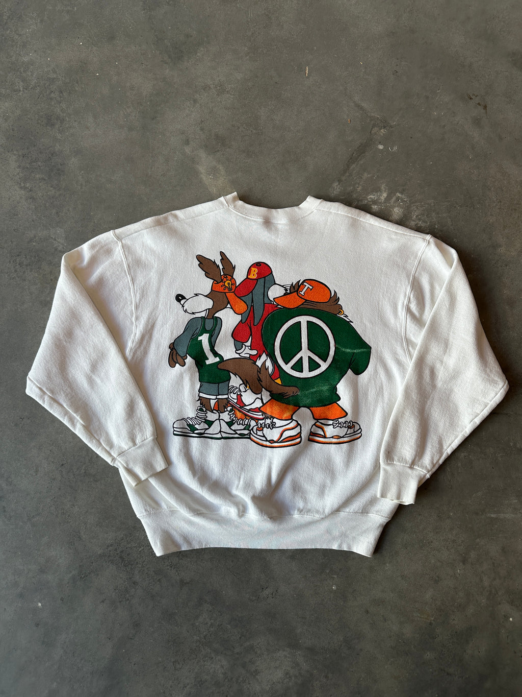 90’s Looney Tunes Cartoon x Cross Colours RARE Vintage Crewneck Heavyweight Sweatshirt (XL)