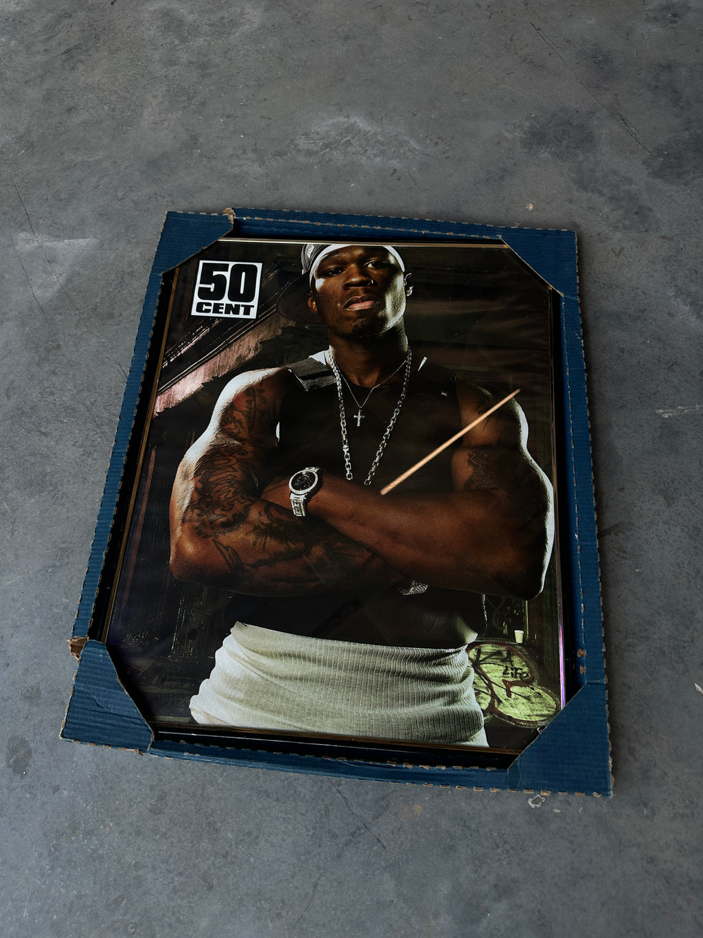 00’s 50 Cent G Unit Hip Hop Artist Vintage Framed Poster (Brand New)