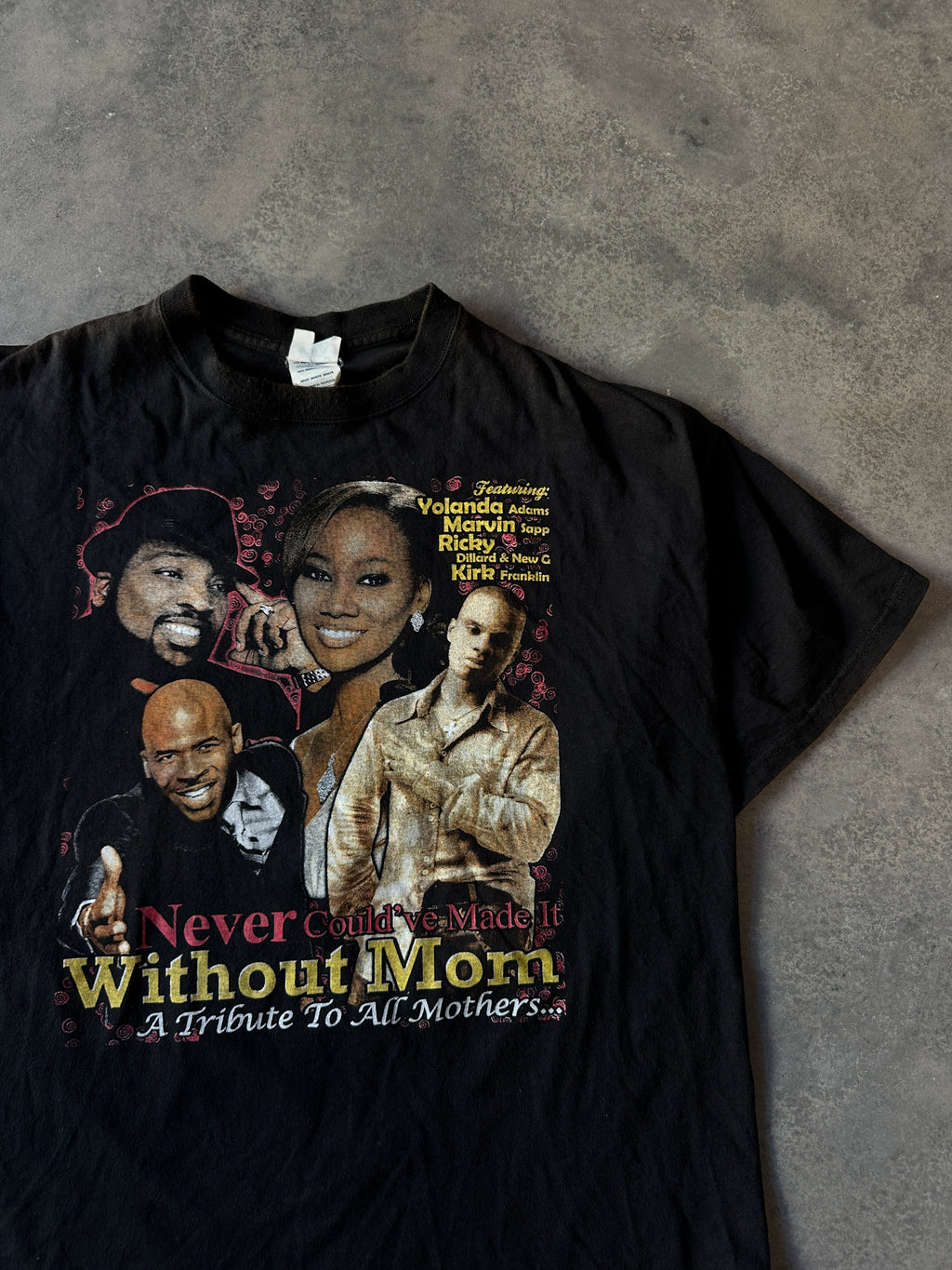 2009 Never Could Have Made It Without Mom Yolanda Adams, Marvin Sapp, Kirk Franklin & More Vintage Music Tee (Large)