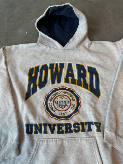 90’s Howard University Bison HU Spellout & Seal Vintage HBCU Hoodie (XL)
