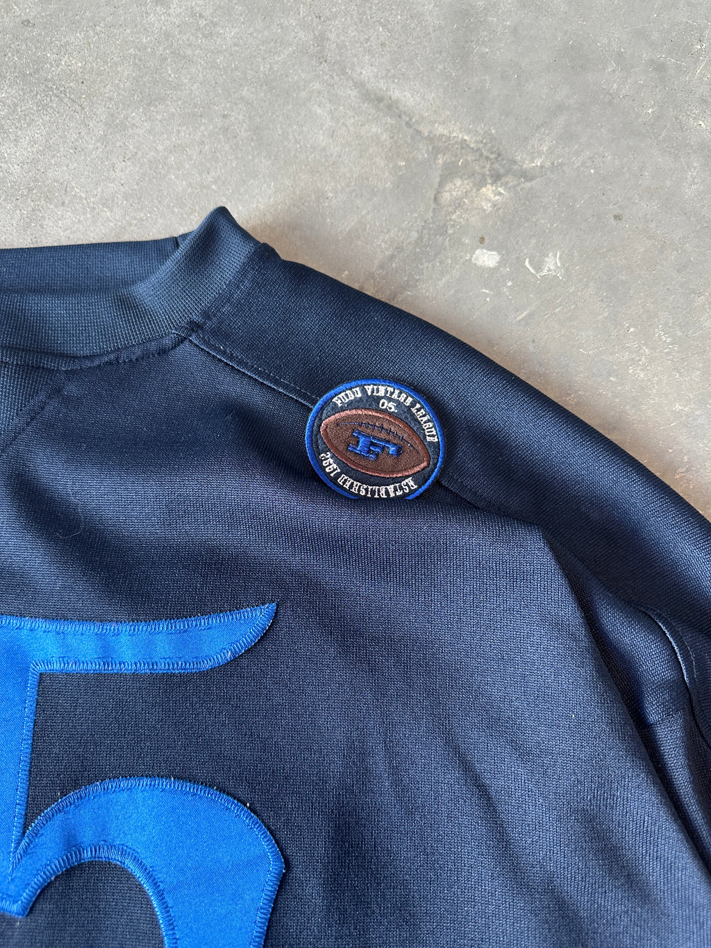 00’s FUBU Football Hockey Style Navy Blue Longsleeve Vintage Jersey (XXXL)