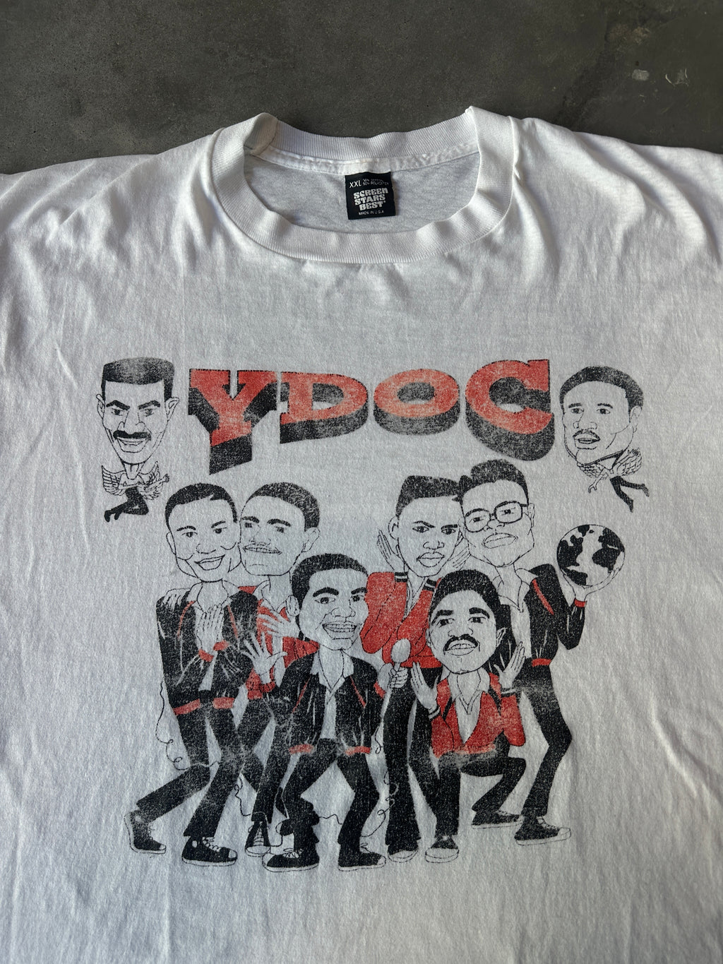 90's Young Disciples of Christ Caricature Vintage Tee (BOXY XL)