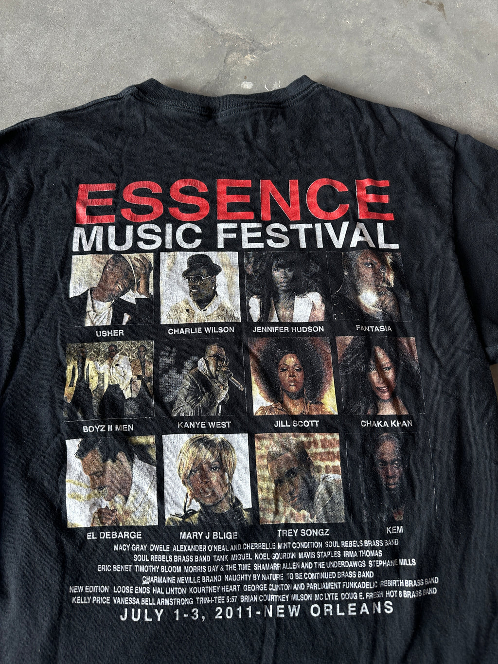 2011 Essence Music Festival Ft. Usher, Mary J. Blige, Jill Scott & More Vintage Music Tee (Medium)
