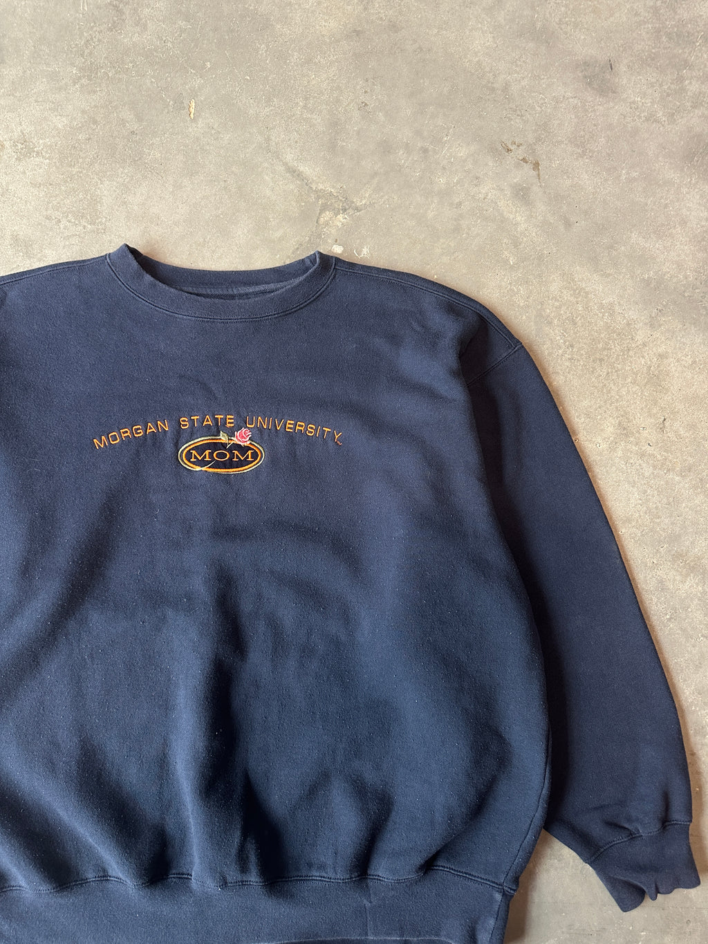 00’s Morgan State University Mom MSU HBCU Embroidered Vintage Spellout Crewneck (XL)