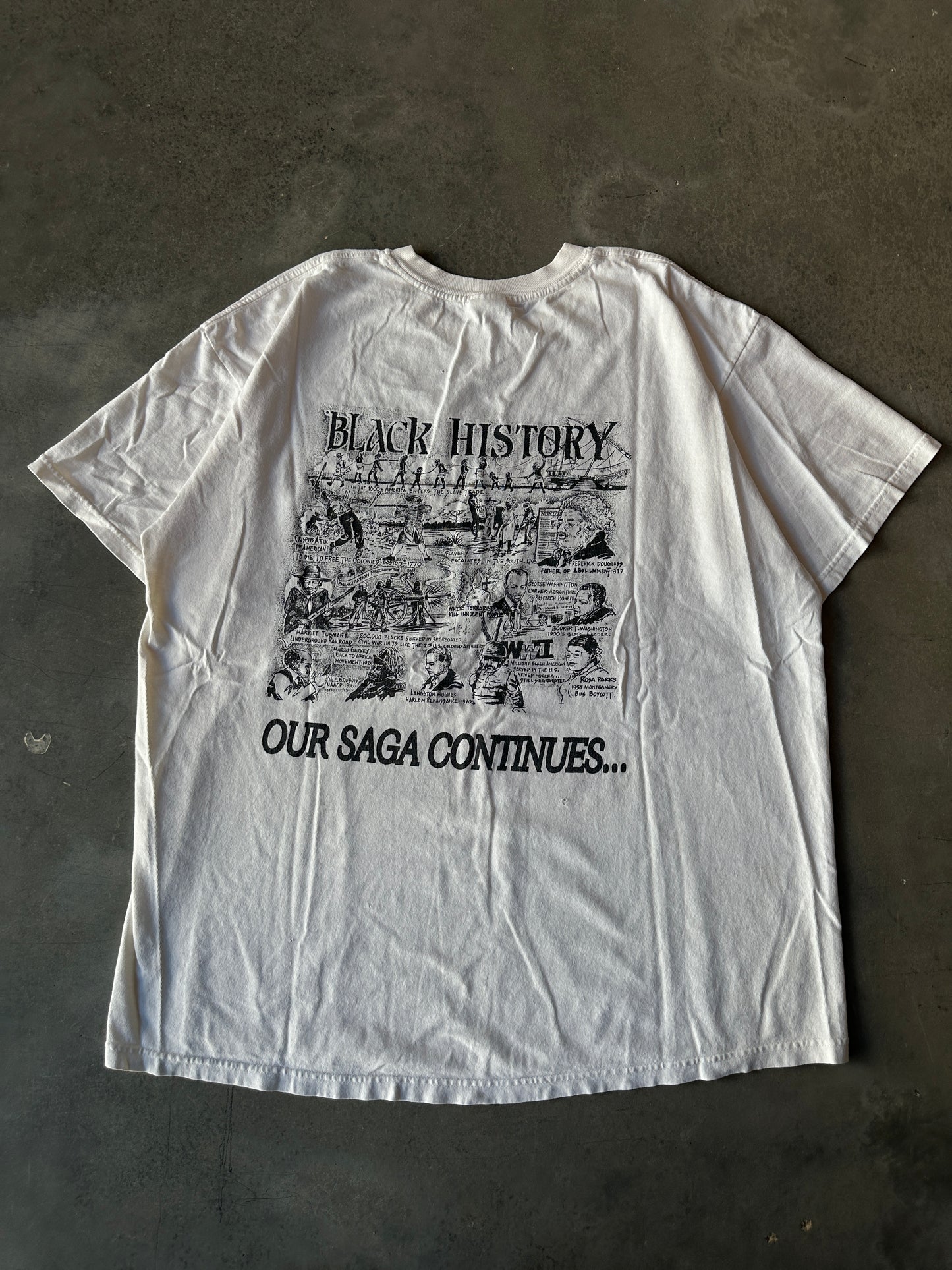 90's There Would Be No History, If There Were No Black History Vintage Illustration Tee (XL)