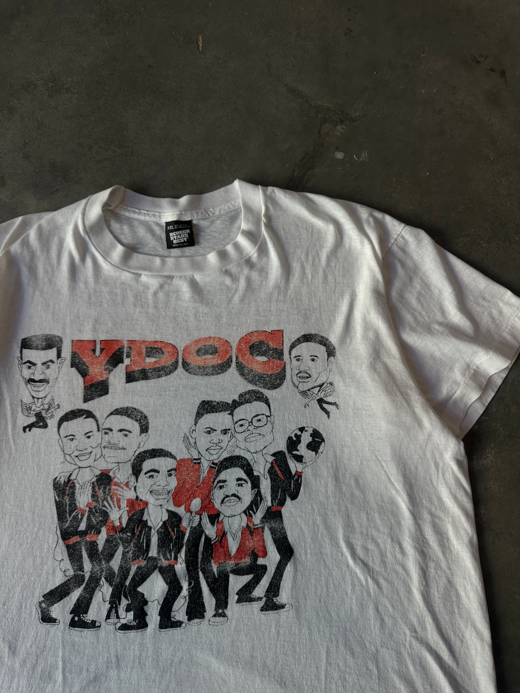 90's Young Disciples of Christ Caricature Vintage Tee (BOXY XL)