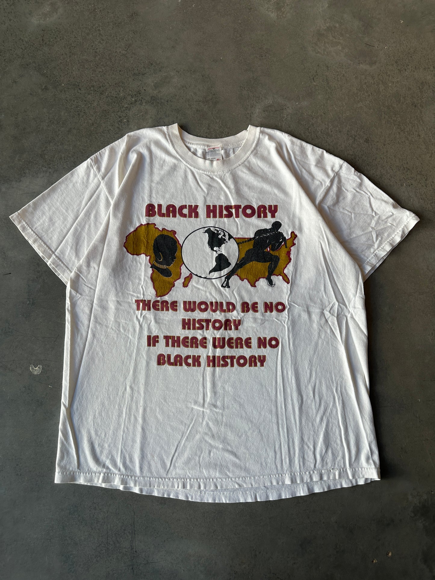 90's There Would Be No History, If There Were No Black History Vintage Illustration Tee (XL)