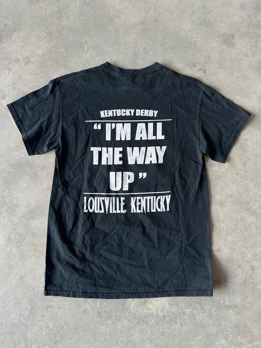 00's Kentucky Derby Black Bike Week Louisville Kentucky Vintage Tee (Large)