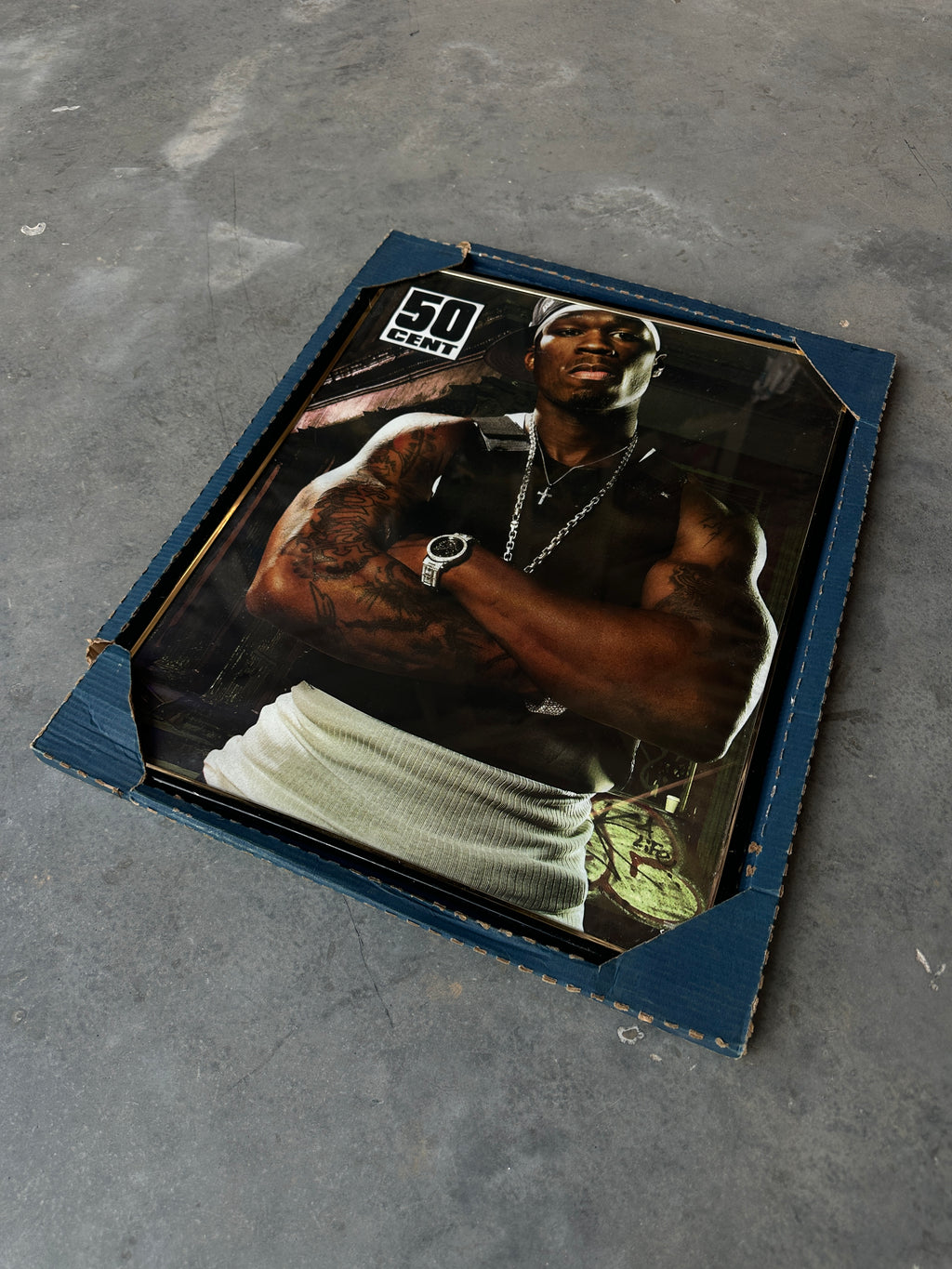 00’s 50 Cent G Unit Hip Hop Artist Vintage Framed Poster (Brand New)