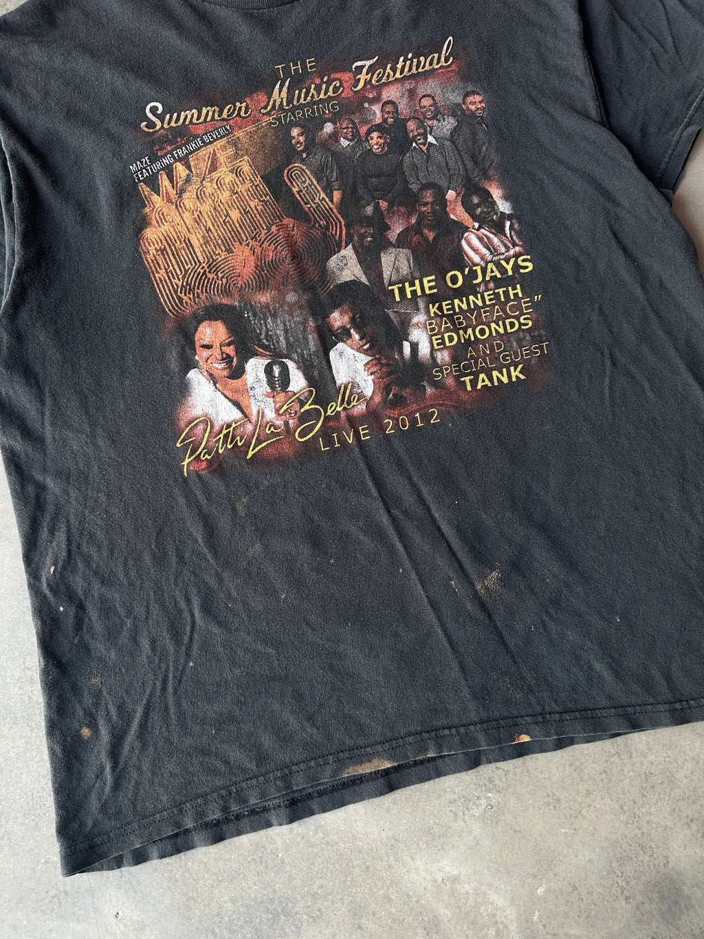 2012 The Summer Music Festival Featuring Maze, Frankie Beverly, O’Jays and More R&B Music Tee (XL)