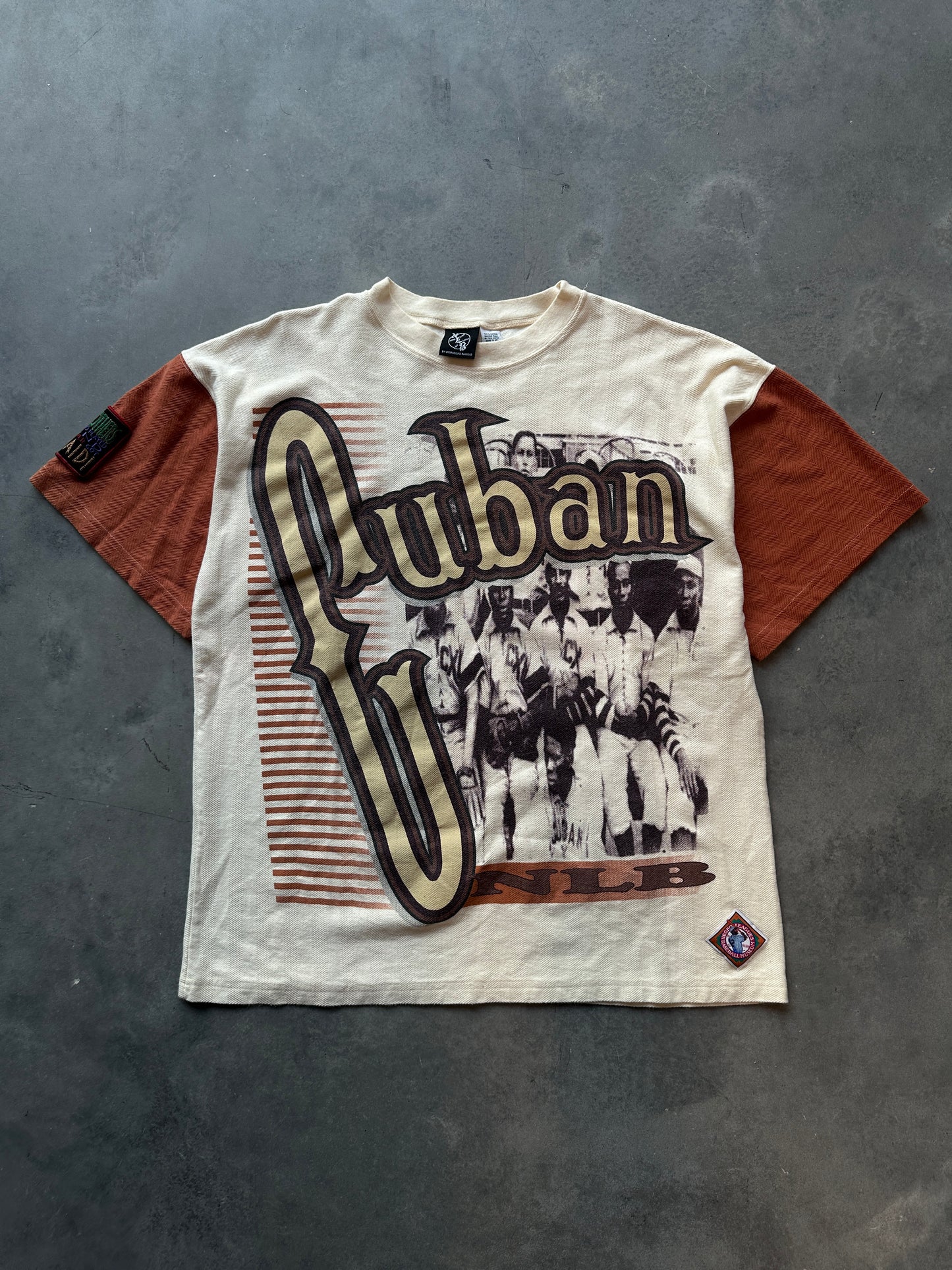 90's New York Cuban X-Giants Negro League Baseball Heavyweight Vintage Tee (XXL)