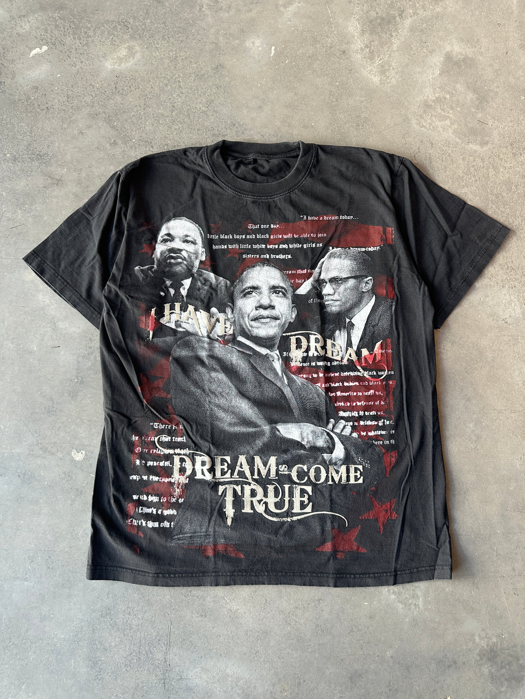 00's Dream's Come True Barack Obama Martin Luther King & Malcom X Vintage Tee (XXL)