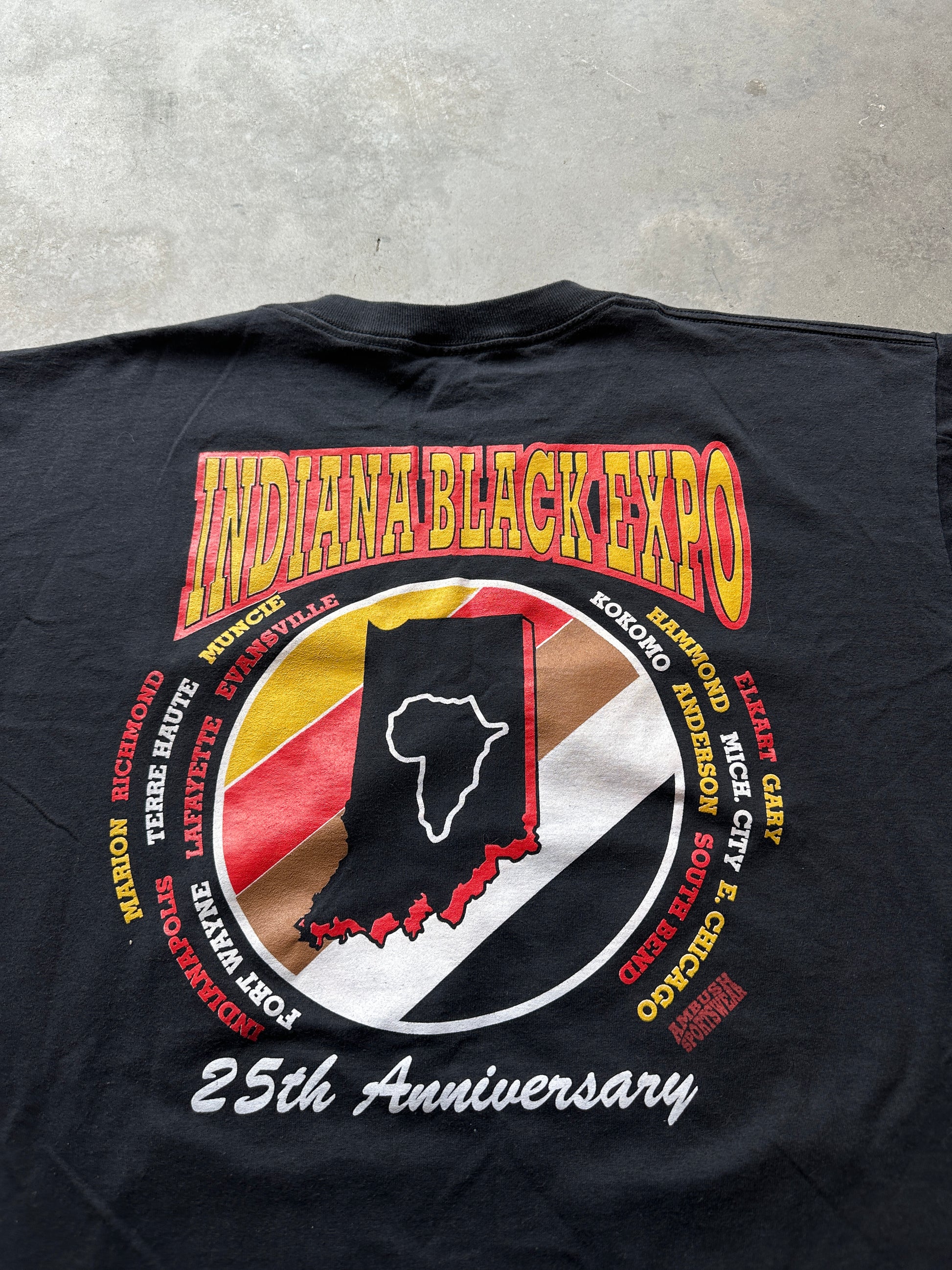 90's Indiana Black Expo "Working Together Works" 25th Anniversary Vintage Logo Tee (XL)