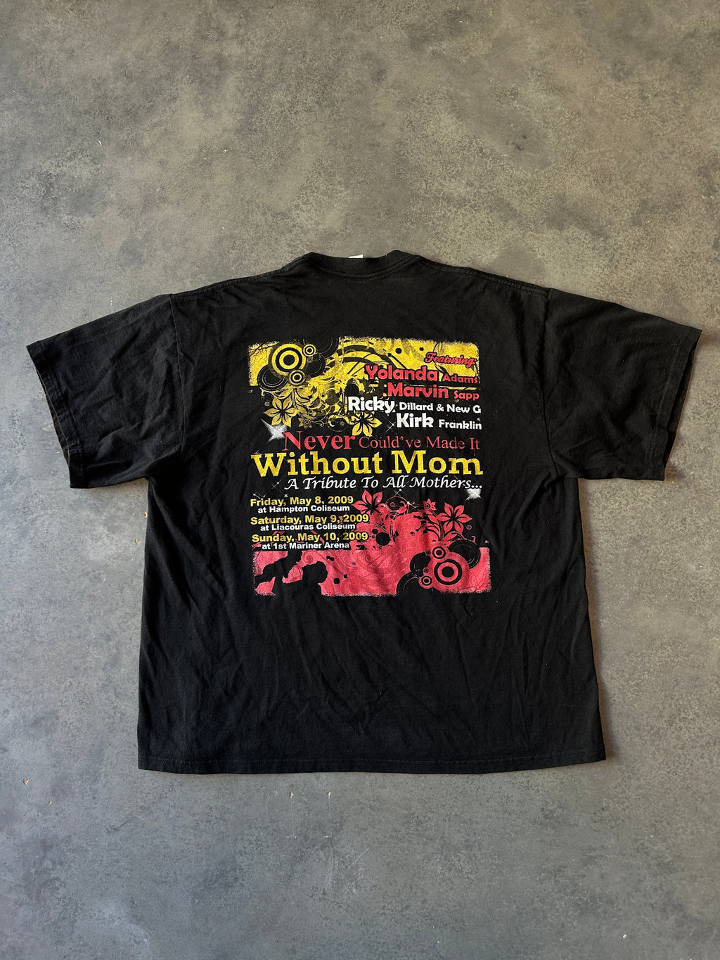 2009 Never Could Have Made It Without Mom Yolanda Adams, Marvin Sapp, Kirk Franklin & More Vintage Music Tee (Large)