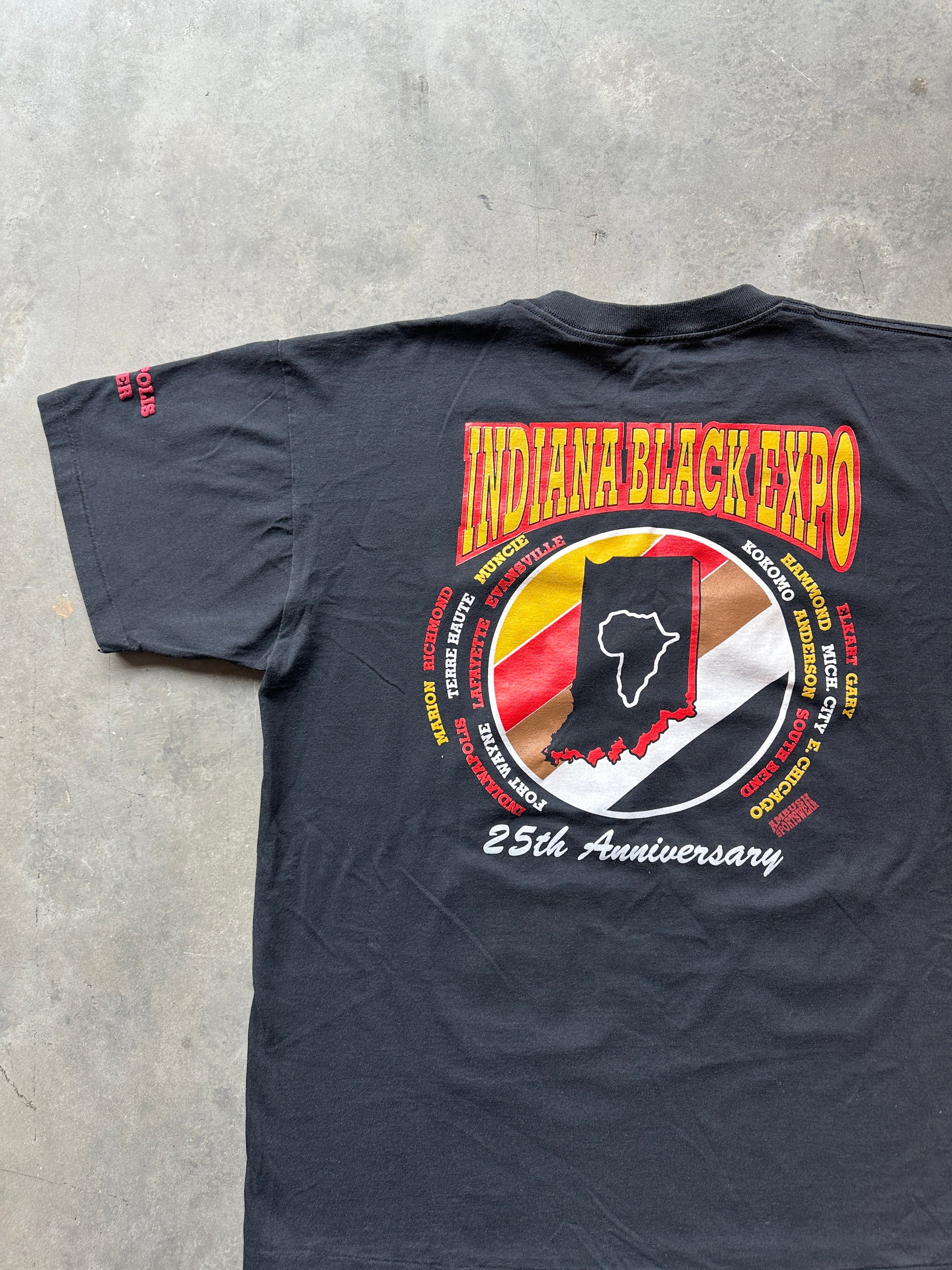 90's Indiana Black Expo "Working Together Works" 25th Anniversary Vintage Logo Tee (XL)