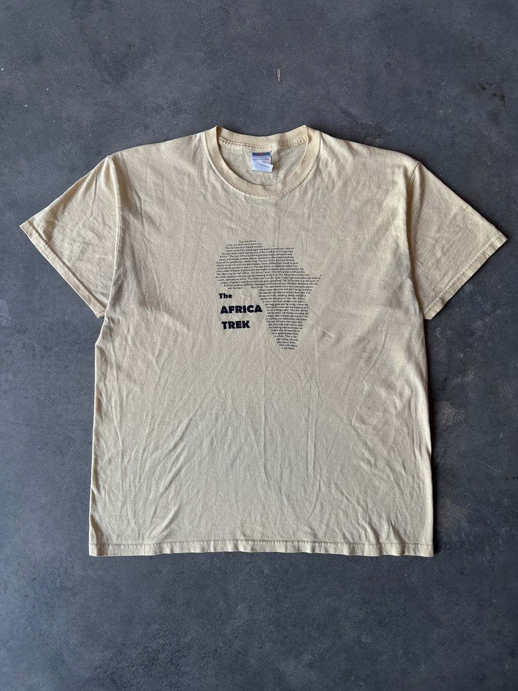 00's The Africa Trek Poem & Scripture Footprint Vintage Tee (Large)
