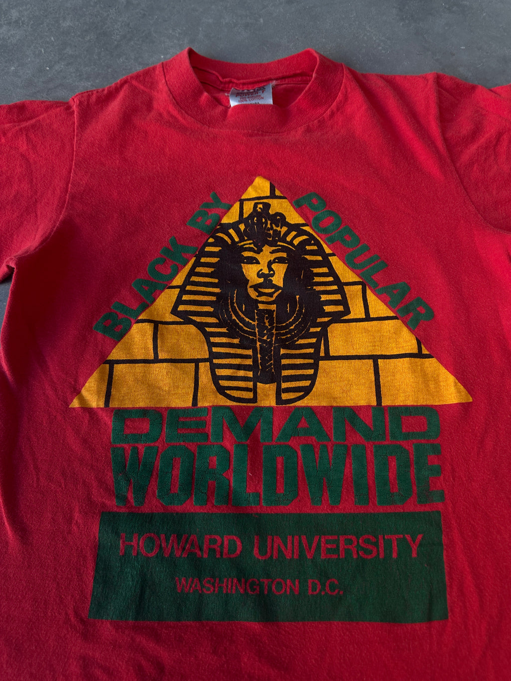 90's Black By Popular Demand Worldwide Howard University HU Vintage Shirt (Small)