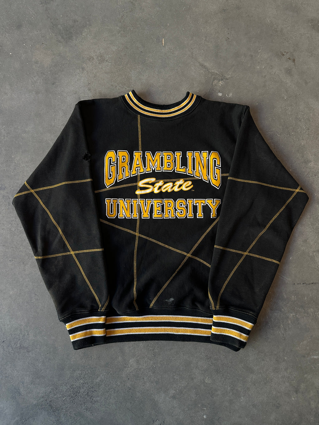 90's Grambling State University GSU African American College Alliance AACA Style Heavyweight Crewneck  Sweatshirt (XXL)