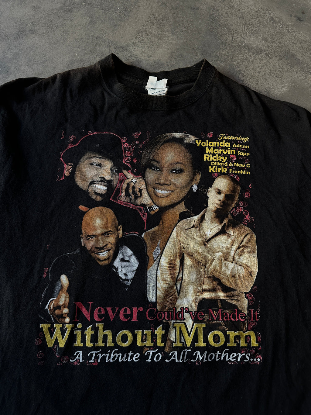 2009 Never Could Have Made It Without Mom Yolanda Adams, Marvin Sapp, Kirk Franklin & More Vintage Music Tee (Large)