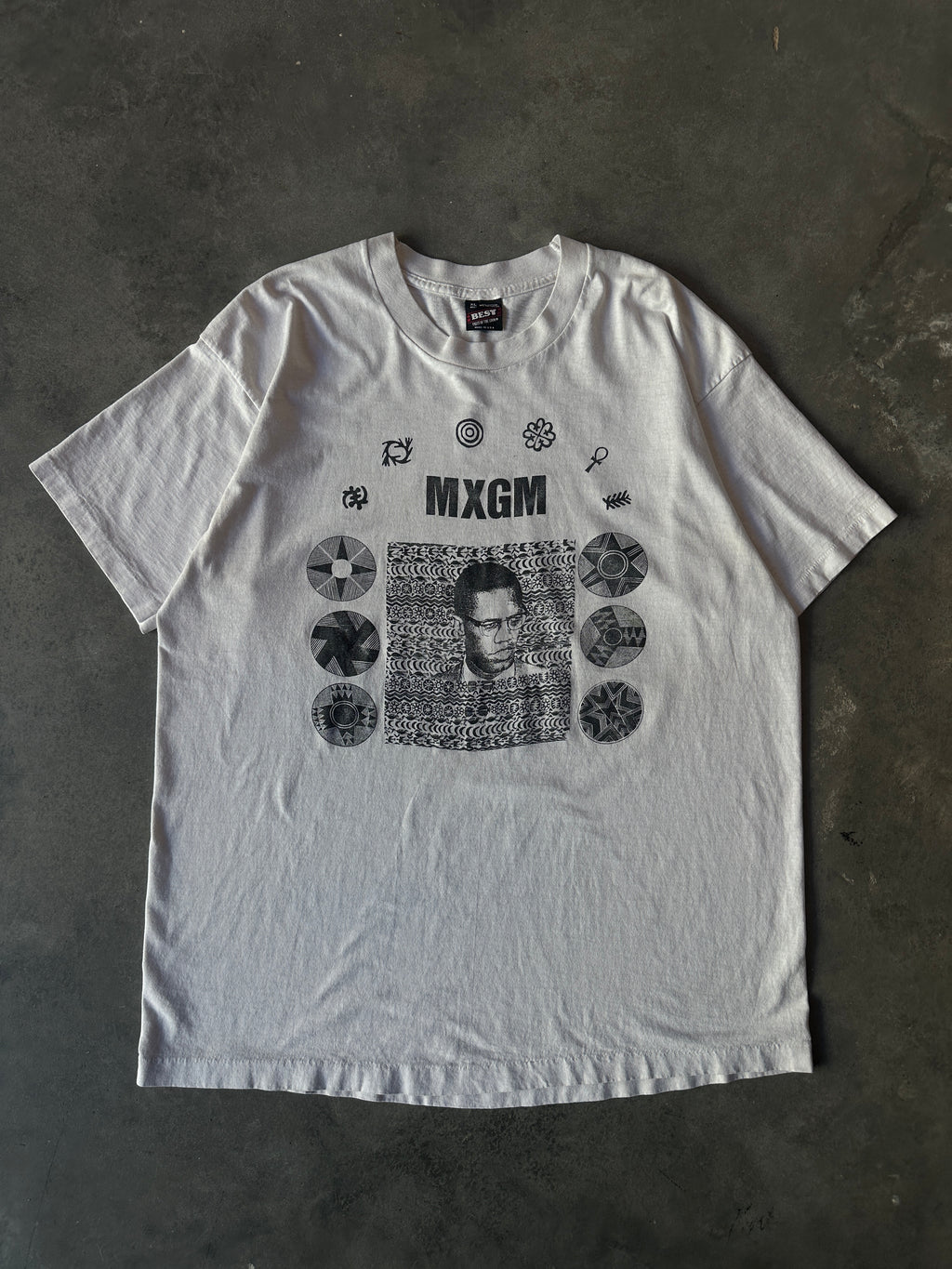 90's Malcolm X Grassroots Movement MXGM Principles of Unity Pillars Vintage Tee (XL)