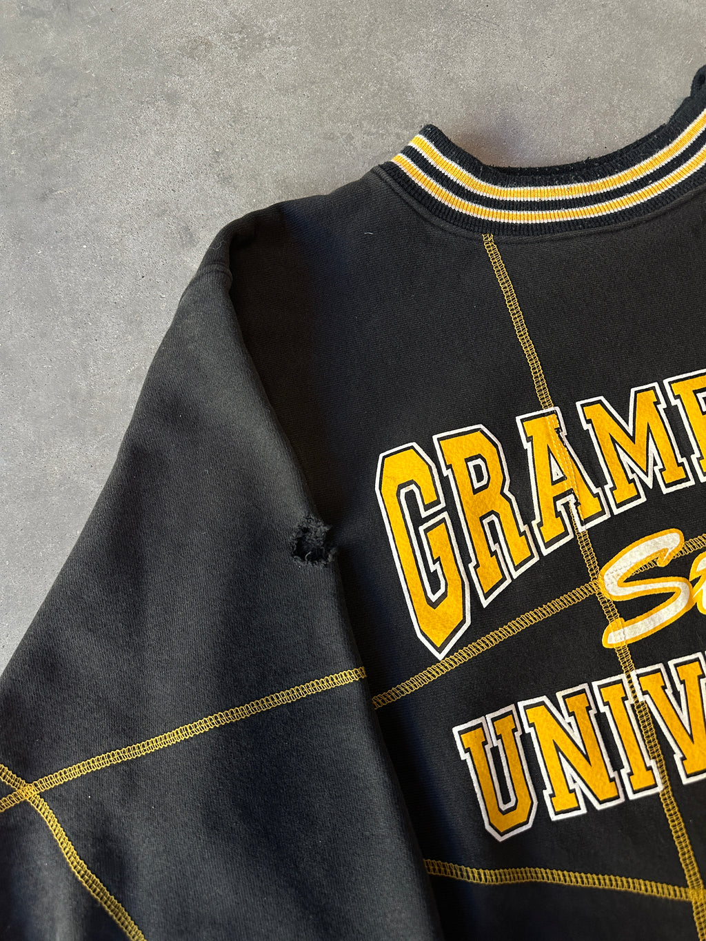 90's Grambling State University GSU African American College Alliance AACA Style Heavyweight Crewneck  Sweatshirt (XXL)