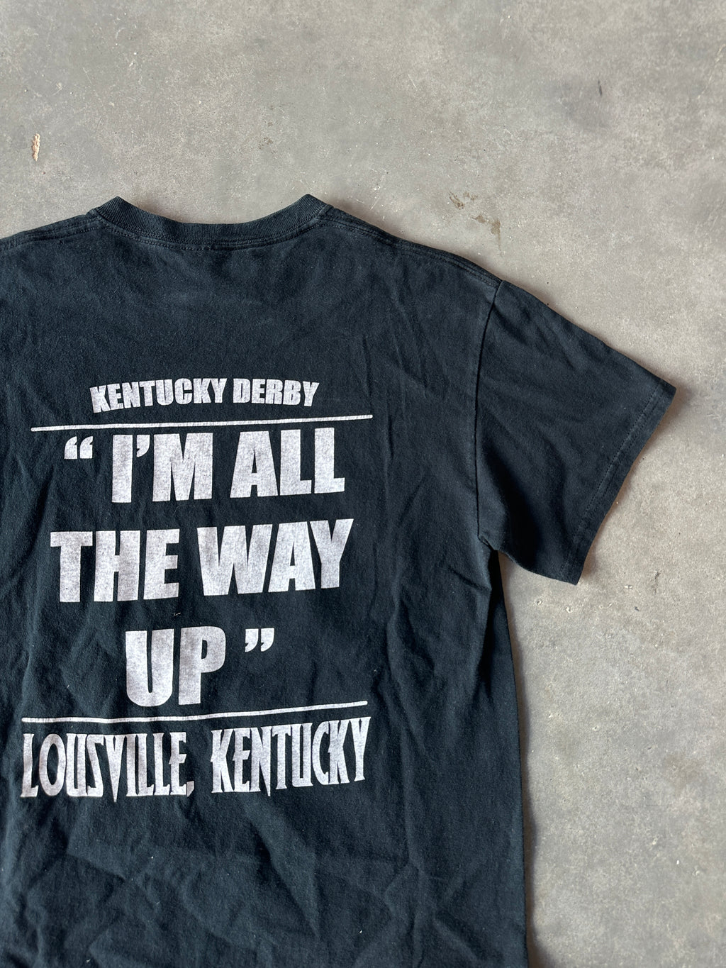 00's Kentucky Derby Black Bike Week Louisville Kentucky Vintage Tee (Large)