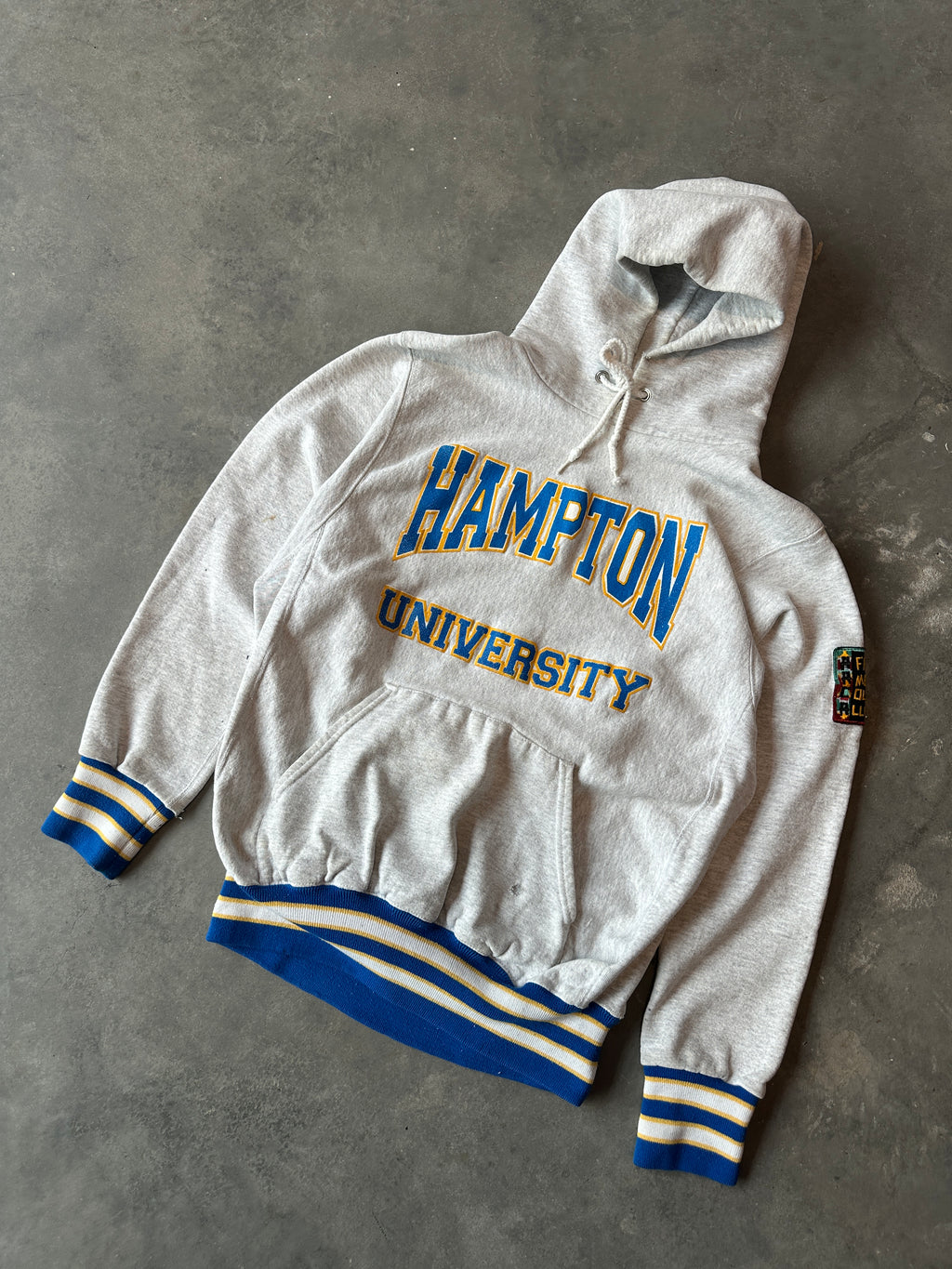 90’s Hampton University Pirates RARE African American College Alliance AACA HBCU Vintage Heavyweight Hoodie (Large)