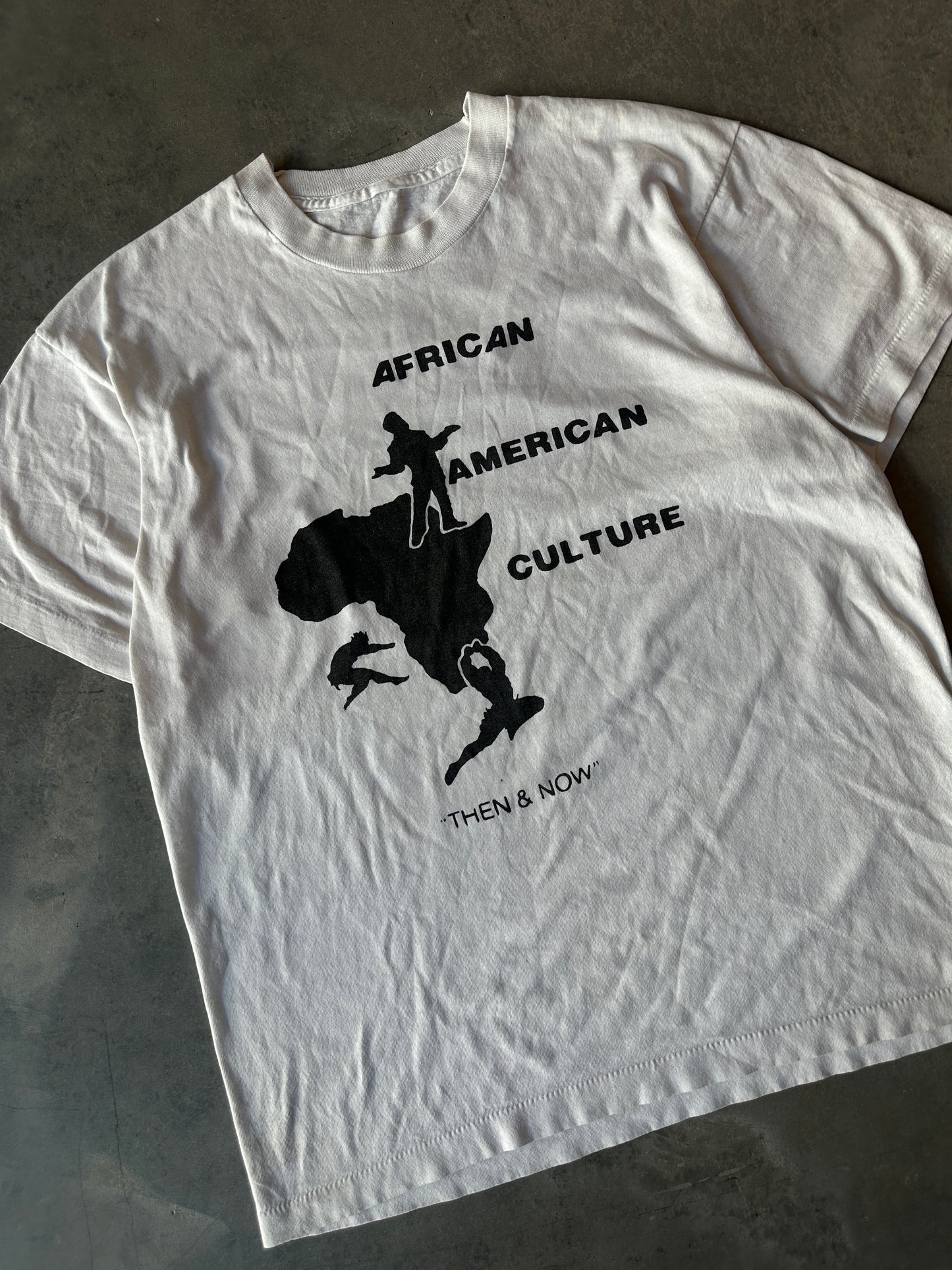 90's African American Culture "Then & Now" Thin Vintage Tee (Medium)