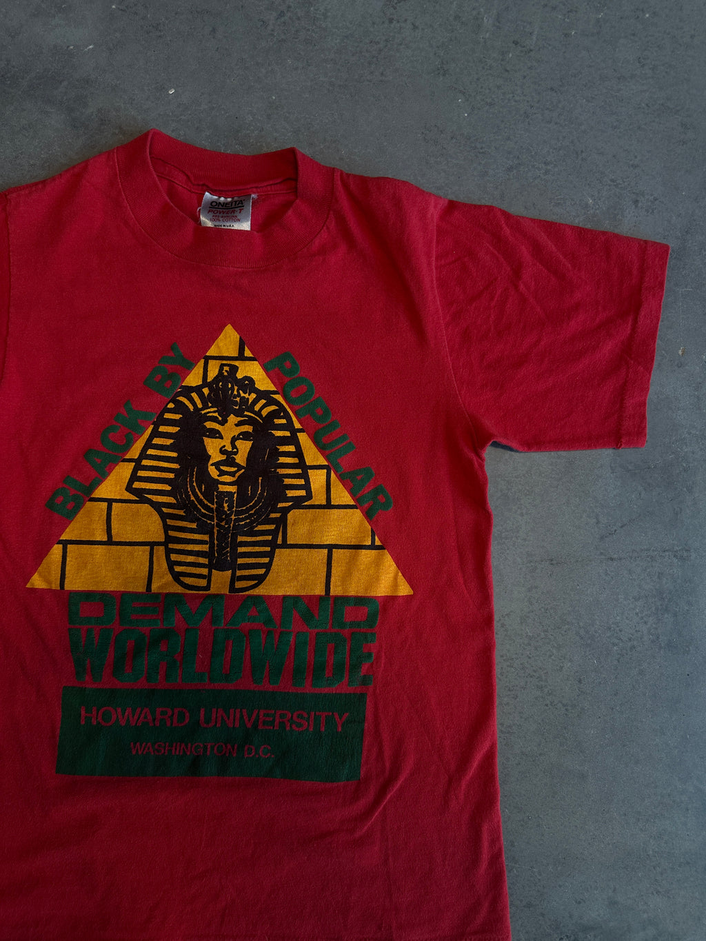 90's Black By Popular Demand Worldwide Howard University HU Vintage Shirt (Small)