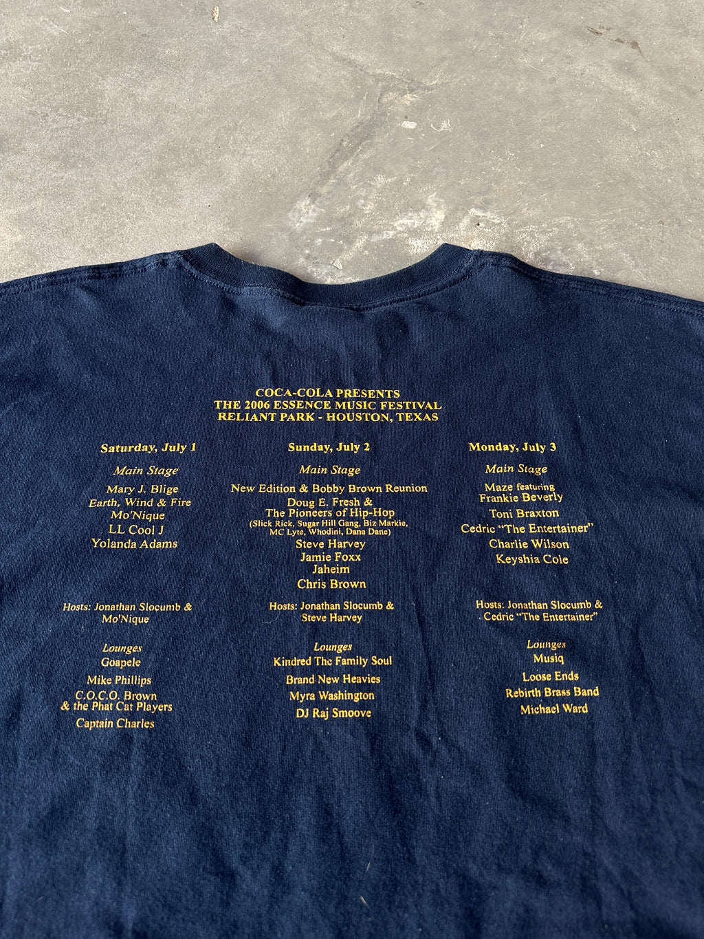 2006 Essence Music Festival Houston Texas Mary J. Blige, New Edition, Maze & More Vintage Music Tee (XL)