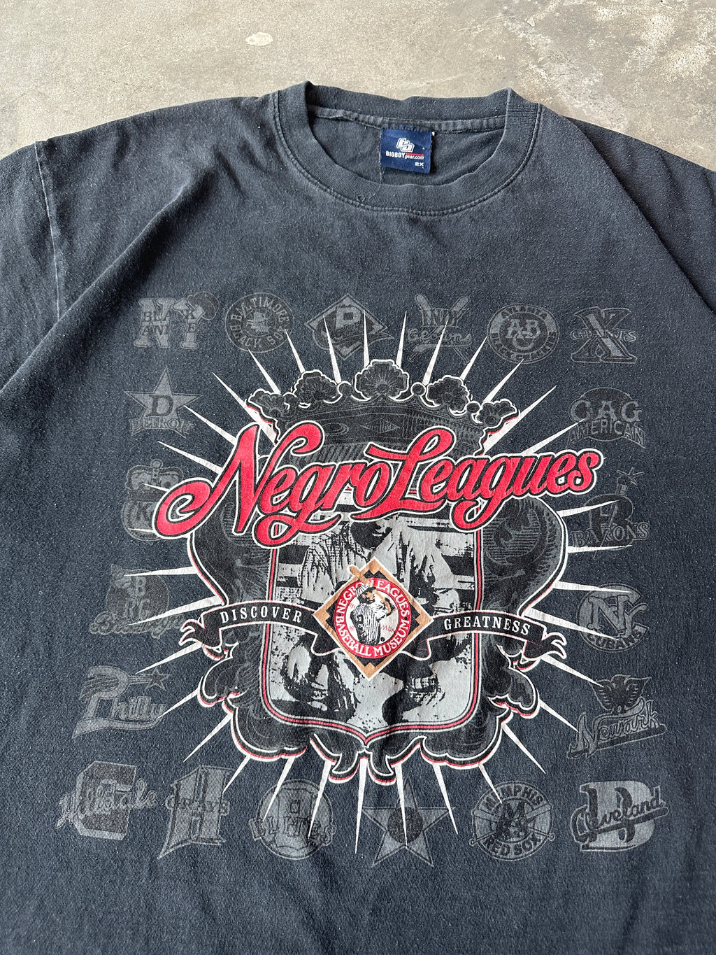 00’s Negro Leagues Baseball Museum Discover Greatness Negro League Teams Vintage Tee (XXL)