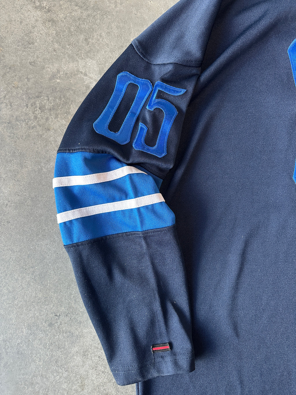 00’s FUBU Football Hockey Style Navy Blue Longsleeve Vintage Jersey (XXXL)