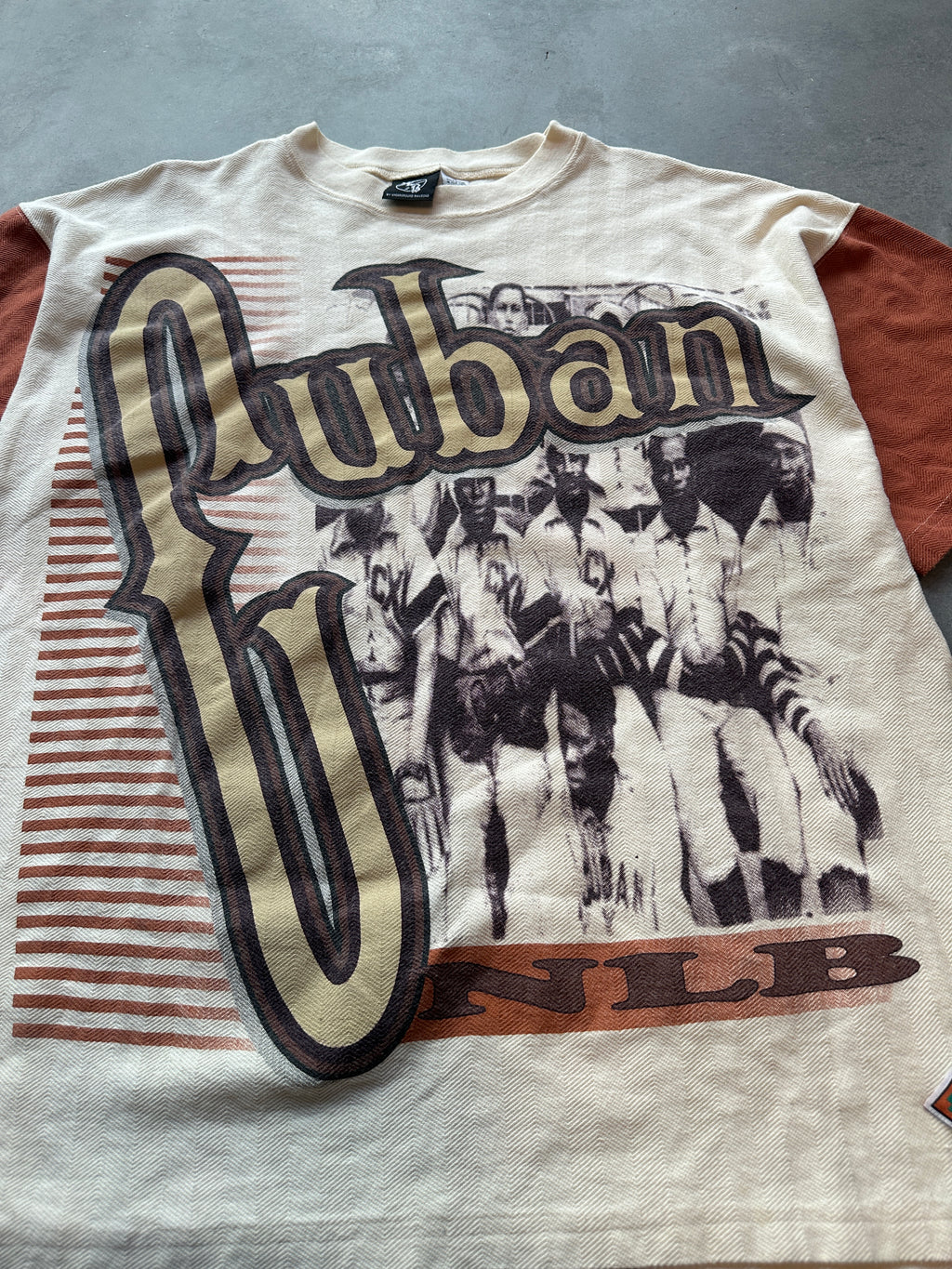 90's New York Cuban X-Giants Negro League Baseball Heavyweight Vintage Tee (XXL)