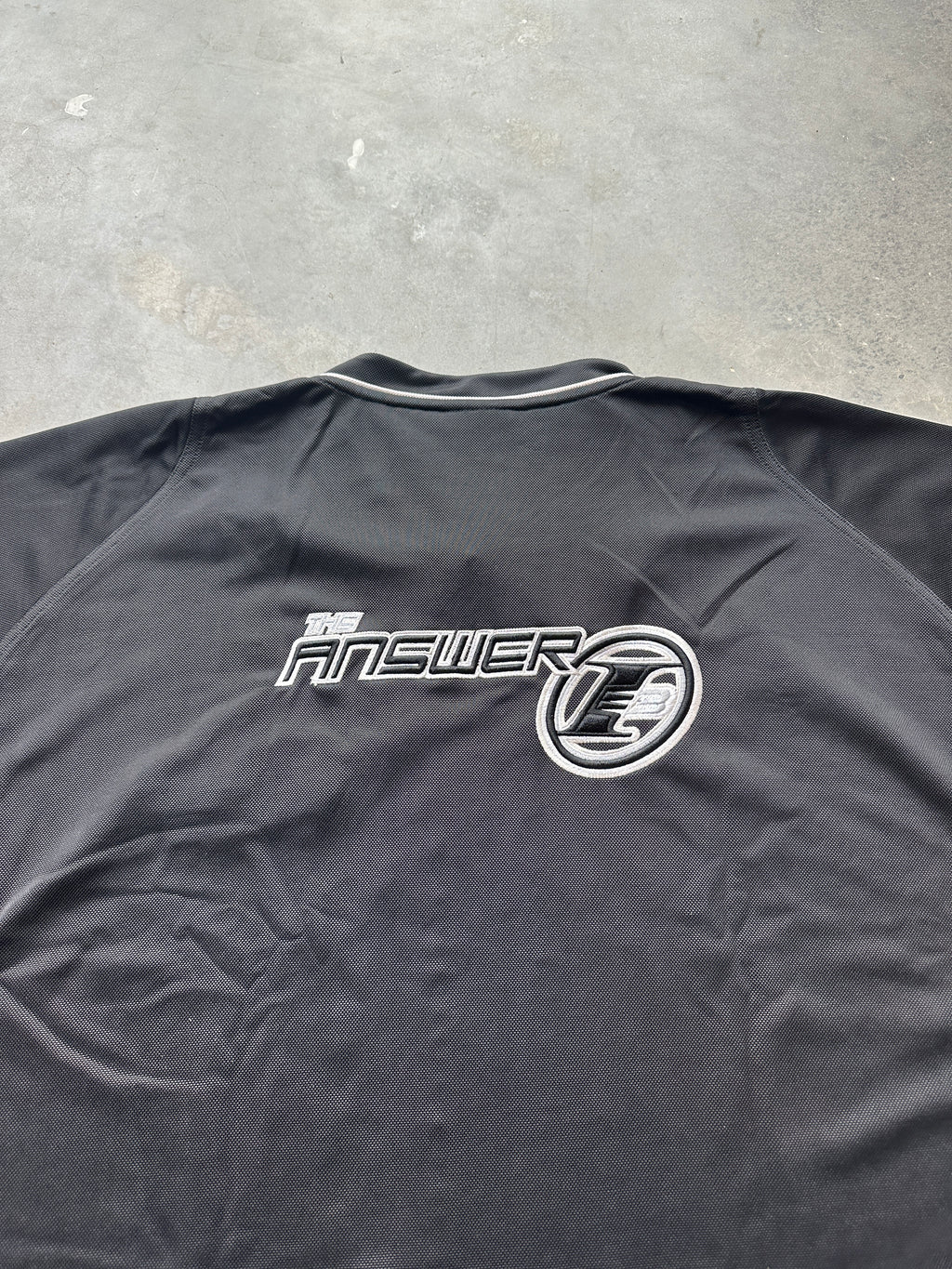 00's Y2K Allen Iverson Reebok "The Answer" Black NBA Full Zip Shooting Shirt - Brand New (XXL)