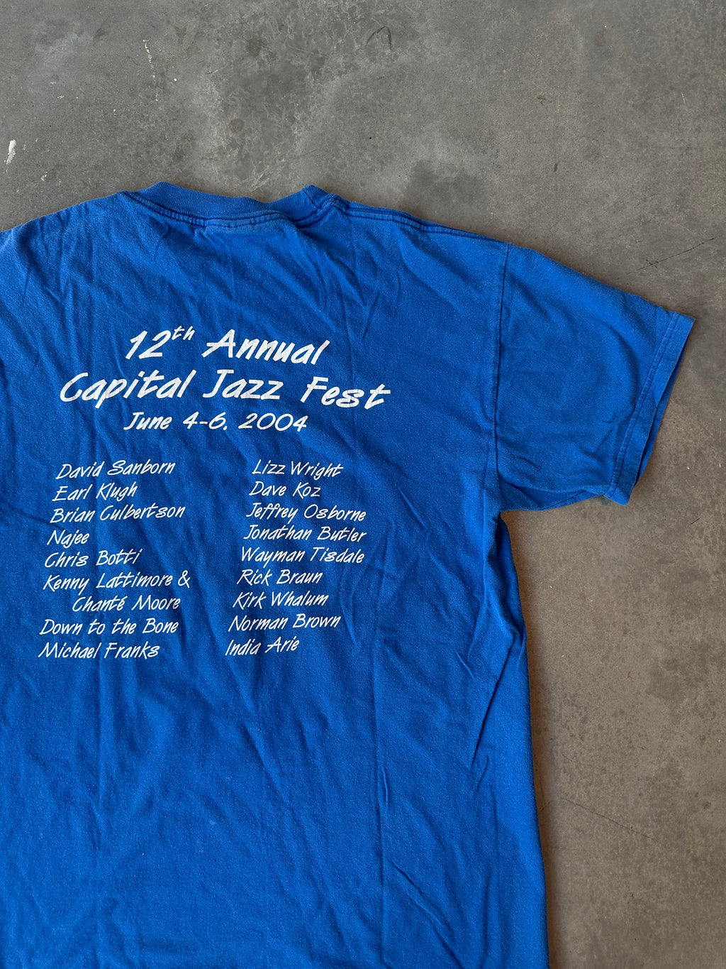 2004 12th Annual Capital Jazz Fest Art & Artist Lineup Vintage Music Tee (Medium)
