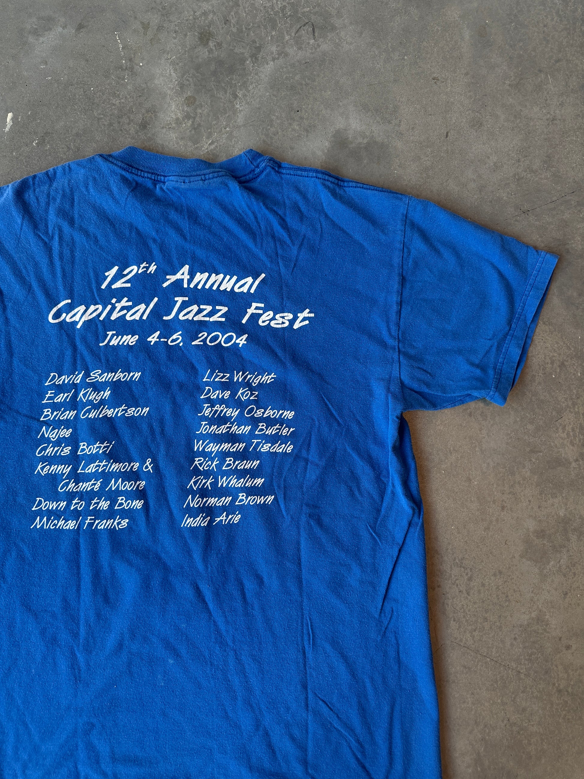 2004 12th Annual Capital Jazz Fest Art & Artist Lineup Vintage Music Tee (Medium)