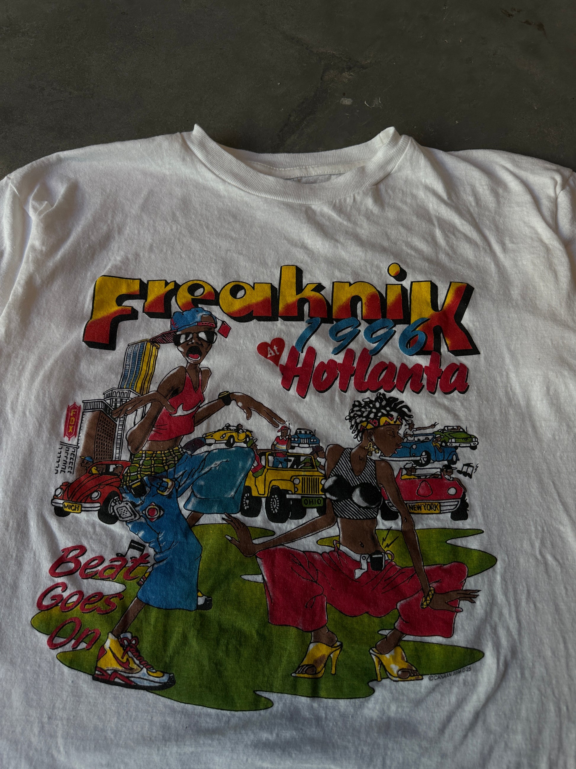 1996 Freaknik Atlanta Georgia Hotlanta Beat Go On Hip Hop RARE Vintage Tee (Medium)