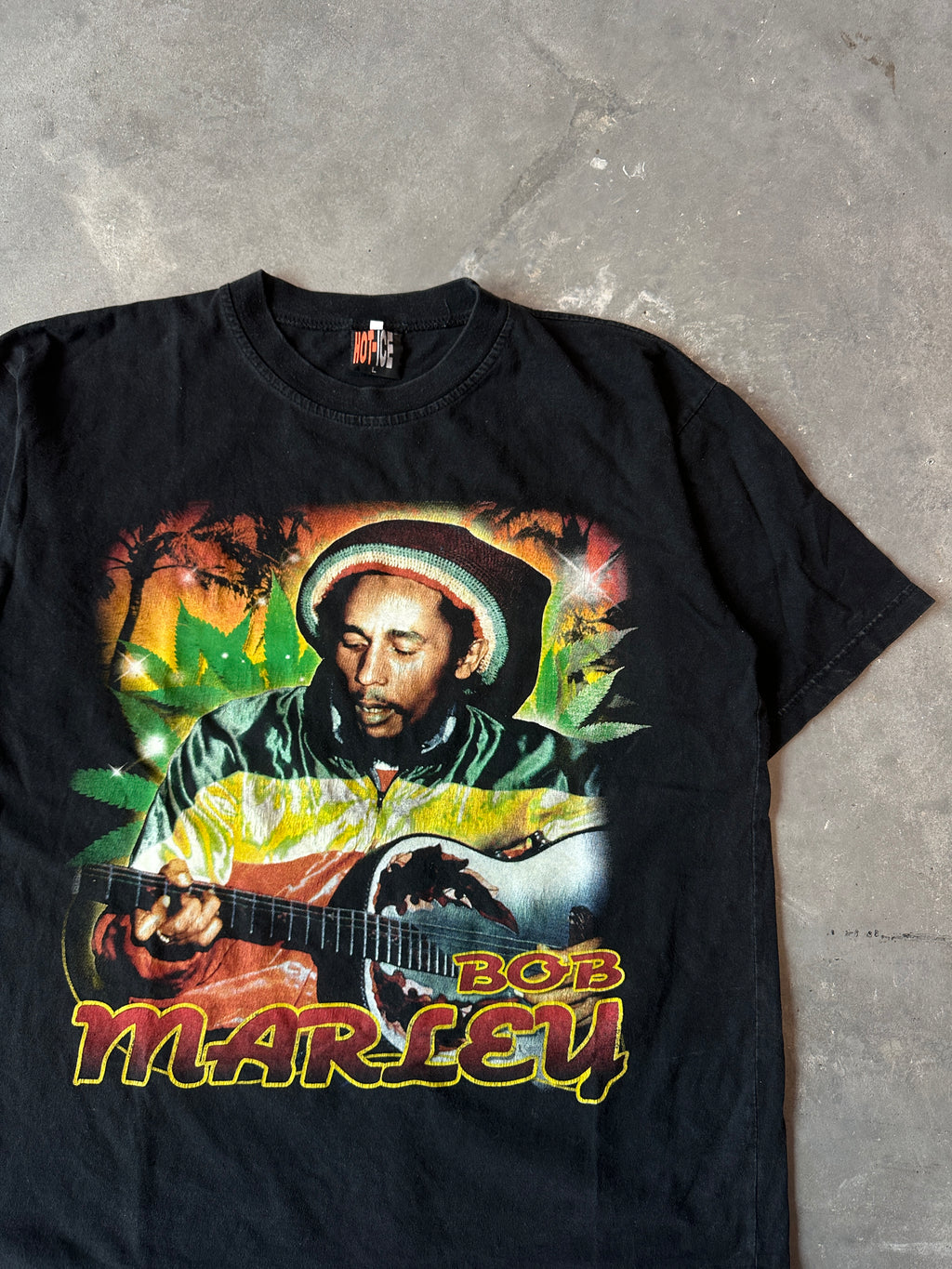 00’s Bob Marley Reggae Legend Hot Ice Rap Style Vintage Music Tee (Large)