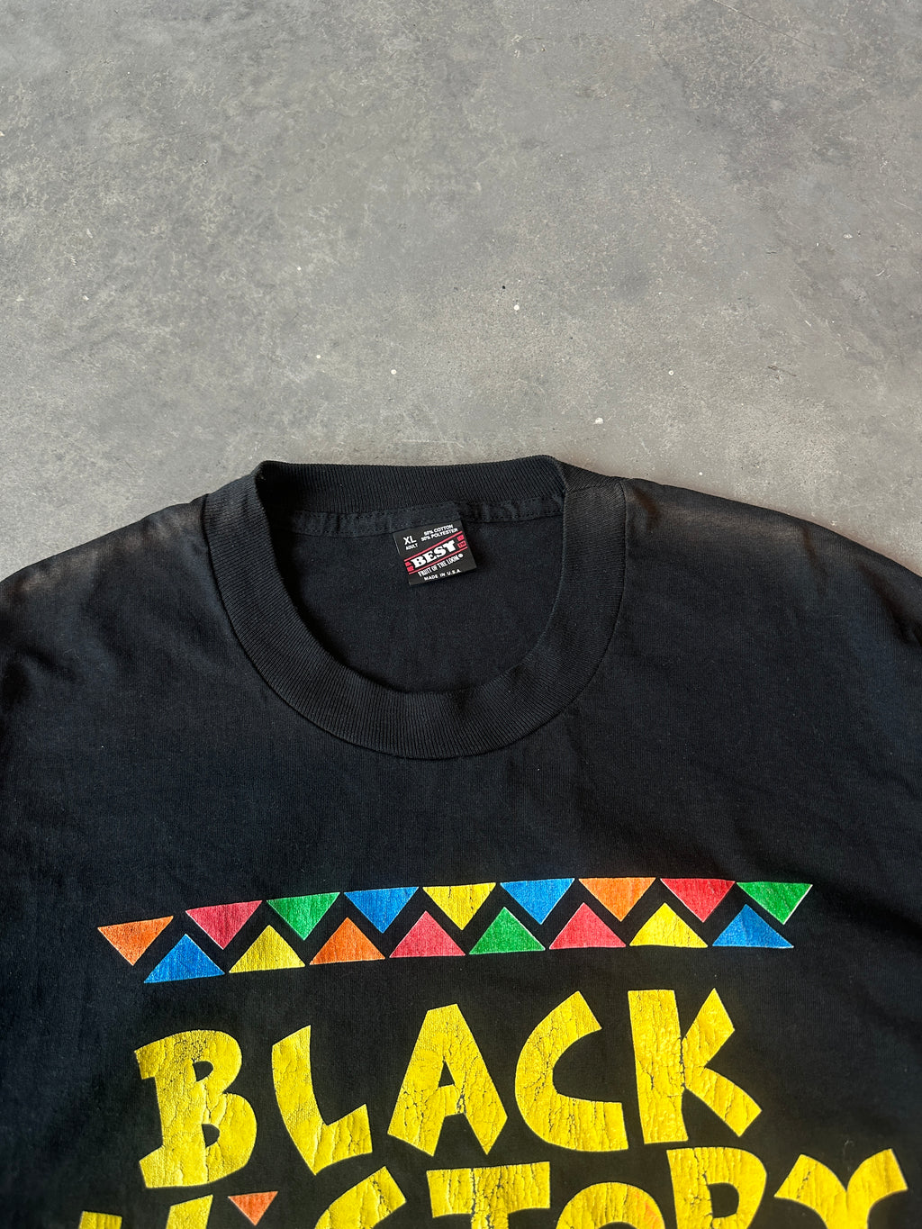 90’s Black History Month “In one Month?” Do The Right Thing Movie Font Vintage Tee (XXL)