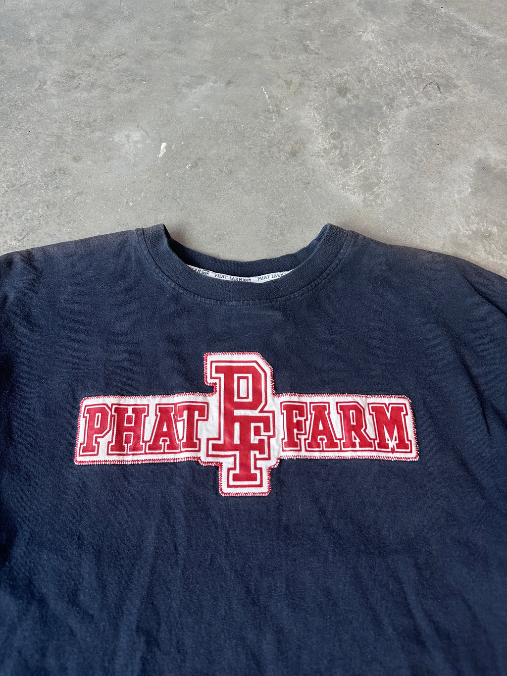 00’s Phat Farm Spellout Faded Vintage Logo Tee (Large)