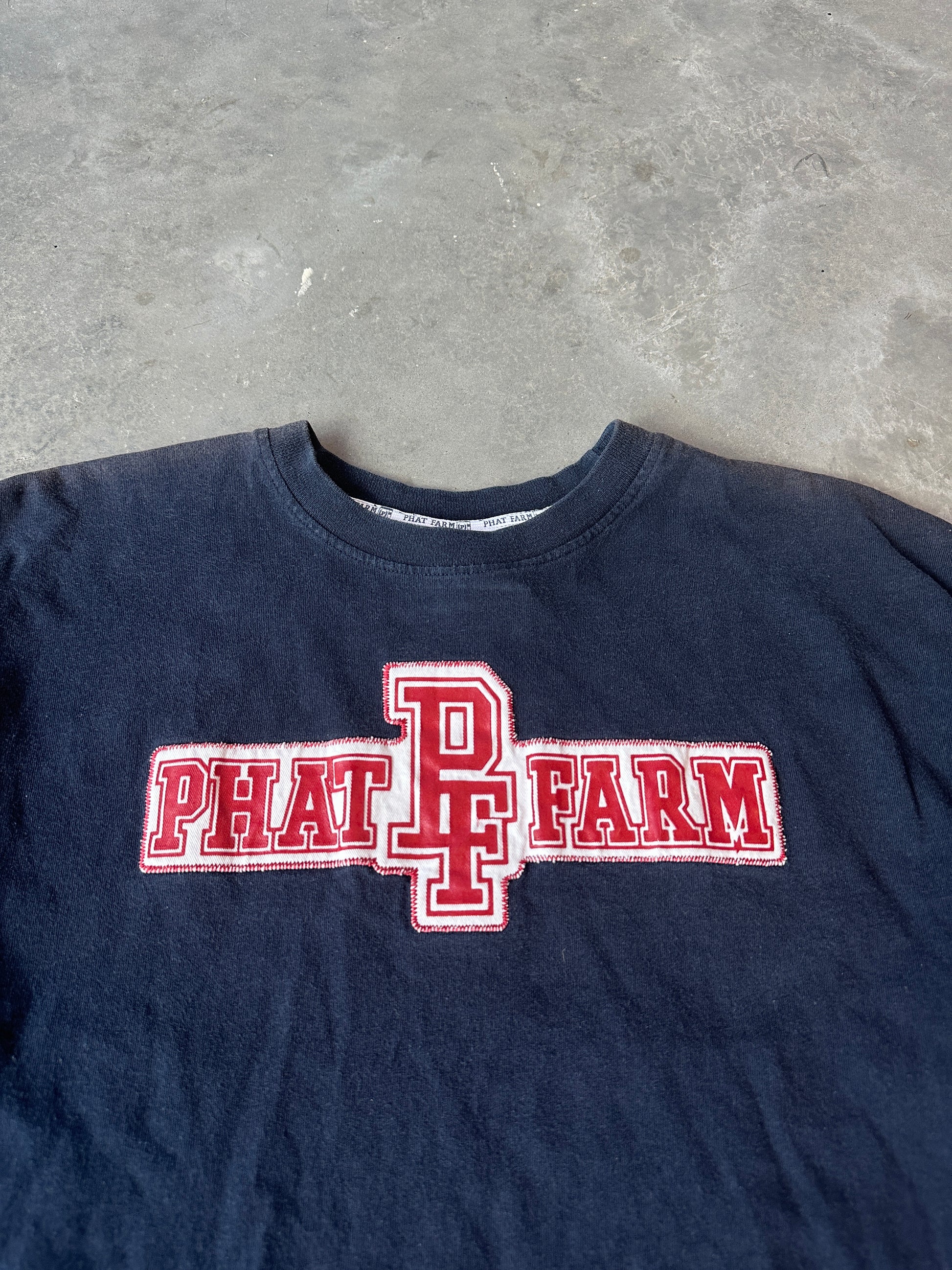 00’s Phat Farm Spellout Faded Vintage Logo Tee (Large)