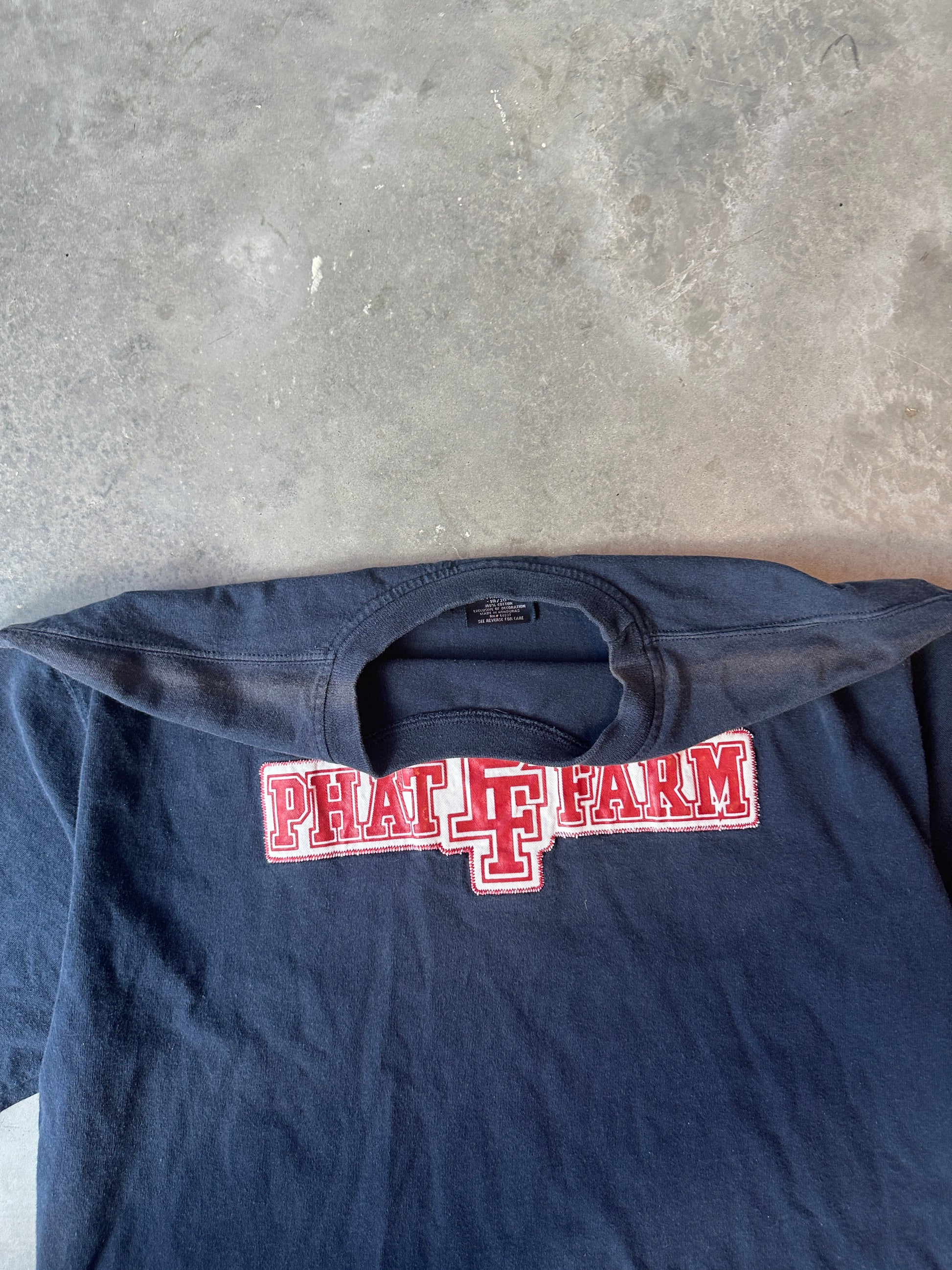 00’s Phat Farm Spellout Faded Vintage Logo Tee (Large)