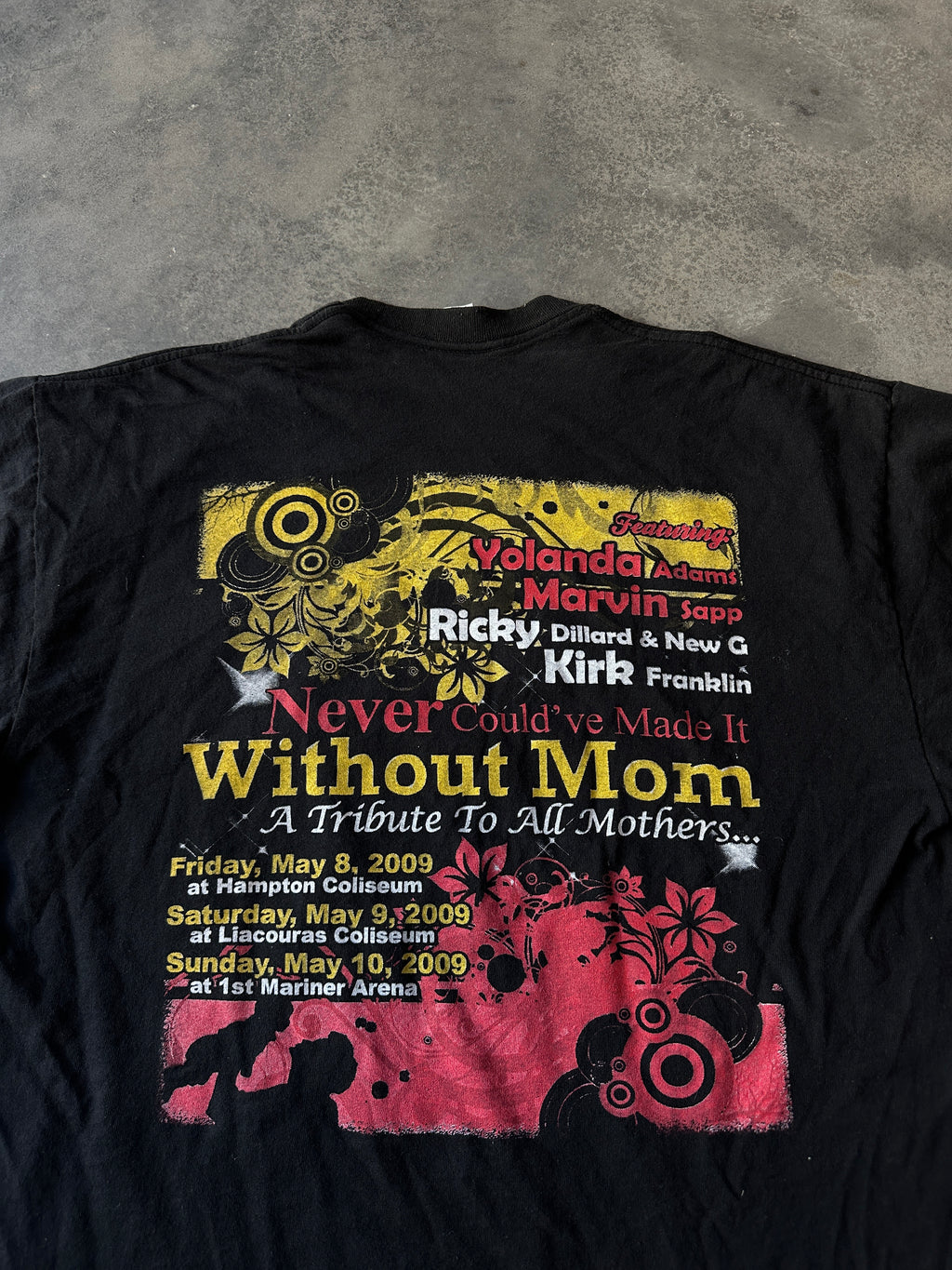 2009 Never Could Have Made It Without Mom Yolanda Adams, Marvin Sapp, Kirk Franklin & More Vintage Music Tee (Large)