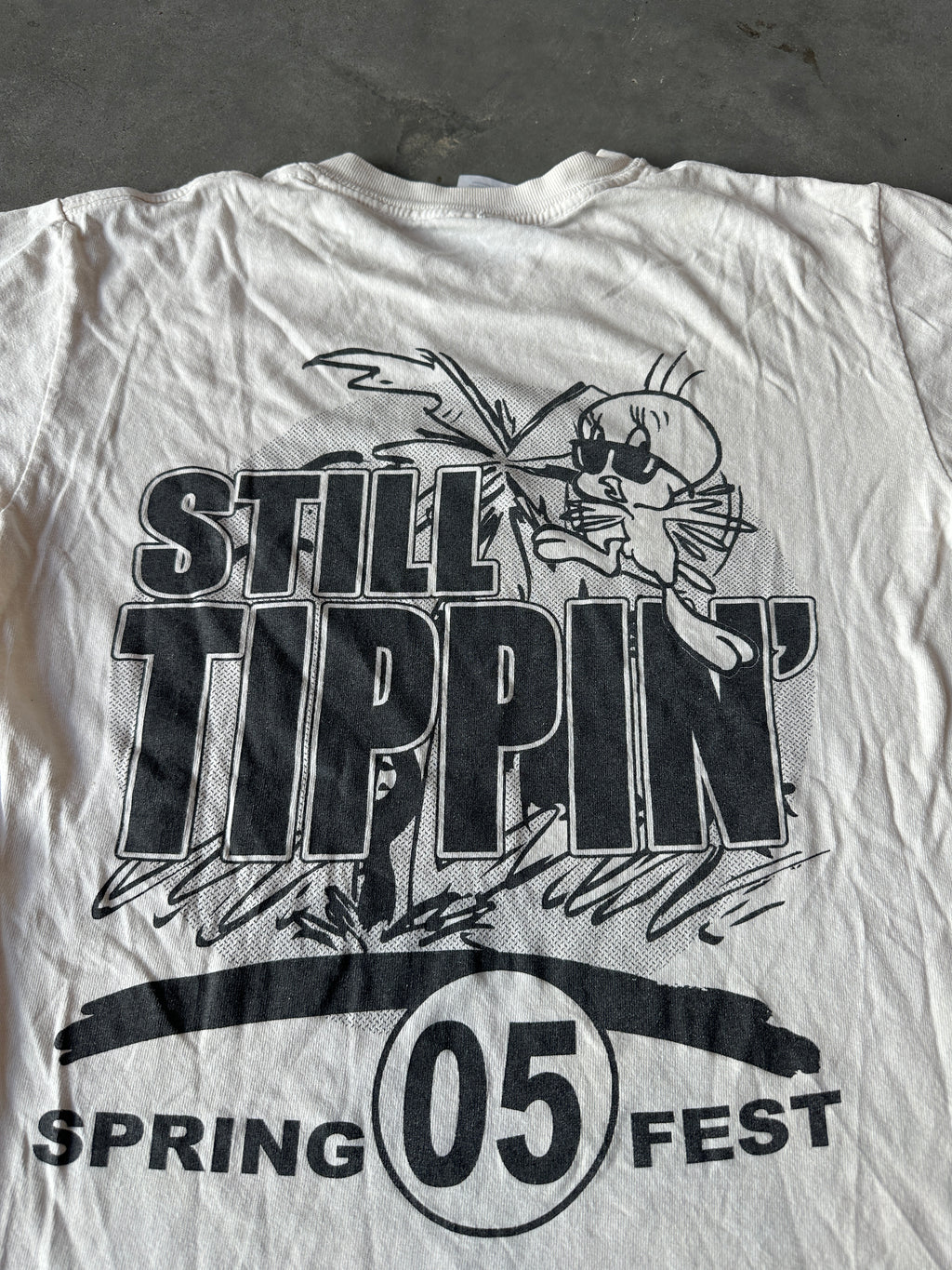 2005 Black Spring Break  "How We Do It" Looney Tunes Cartoon Black Spring Fest Vintage Tee (Small)