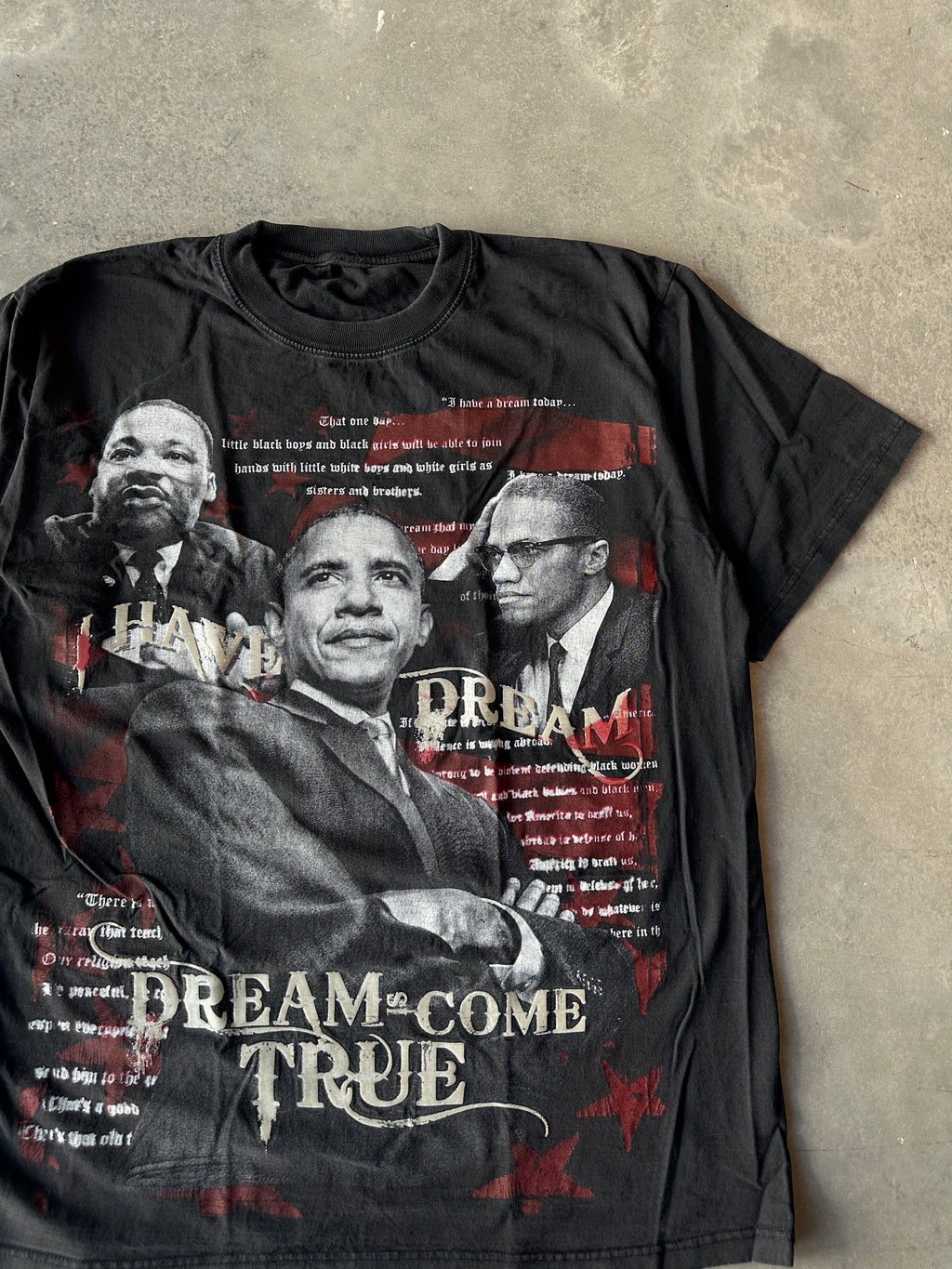 00's Dream's Come True Barack Obama Martin Luther King & Malcom X Vintage Tee (XXL)