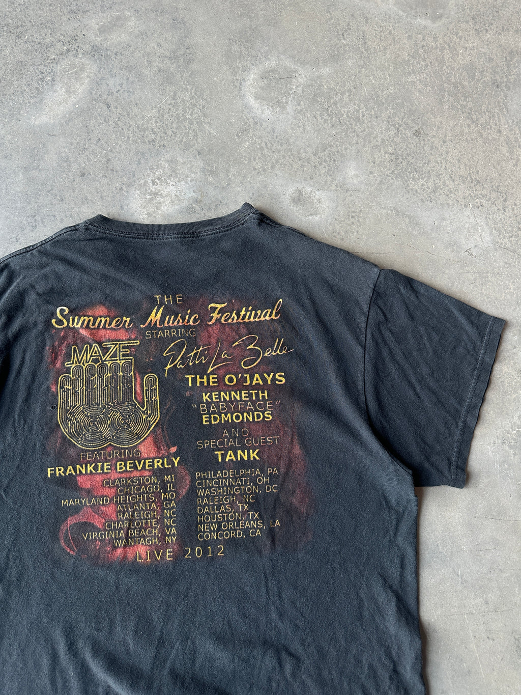 2012 The Summer Music Festival Featuring Maze, Frankie Beverly, O’Jays and More R&B Music Tee (XL)